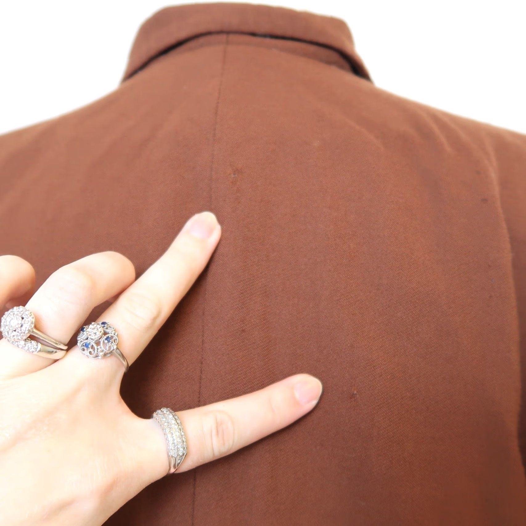 Jones New York VINTAGE Jones New York chocolate brown wool blazer jacket 10 Jacket 90s Military Size L / US 10 / IT 46 - 6 Thumbnail