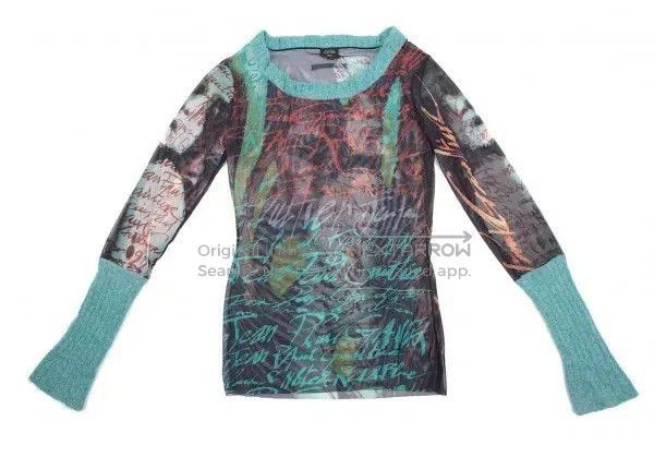Jean Paul Gaultier Jean Paul Gaultier 1990s Portrait Knit Mesh Top. Size S / US 4 / IT 40 - 1 Thumbnail