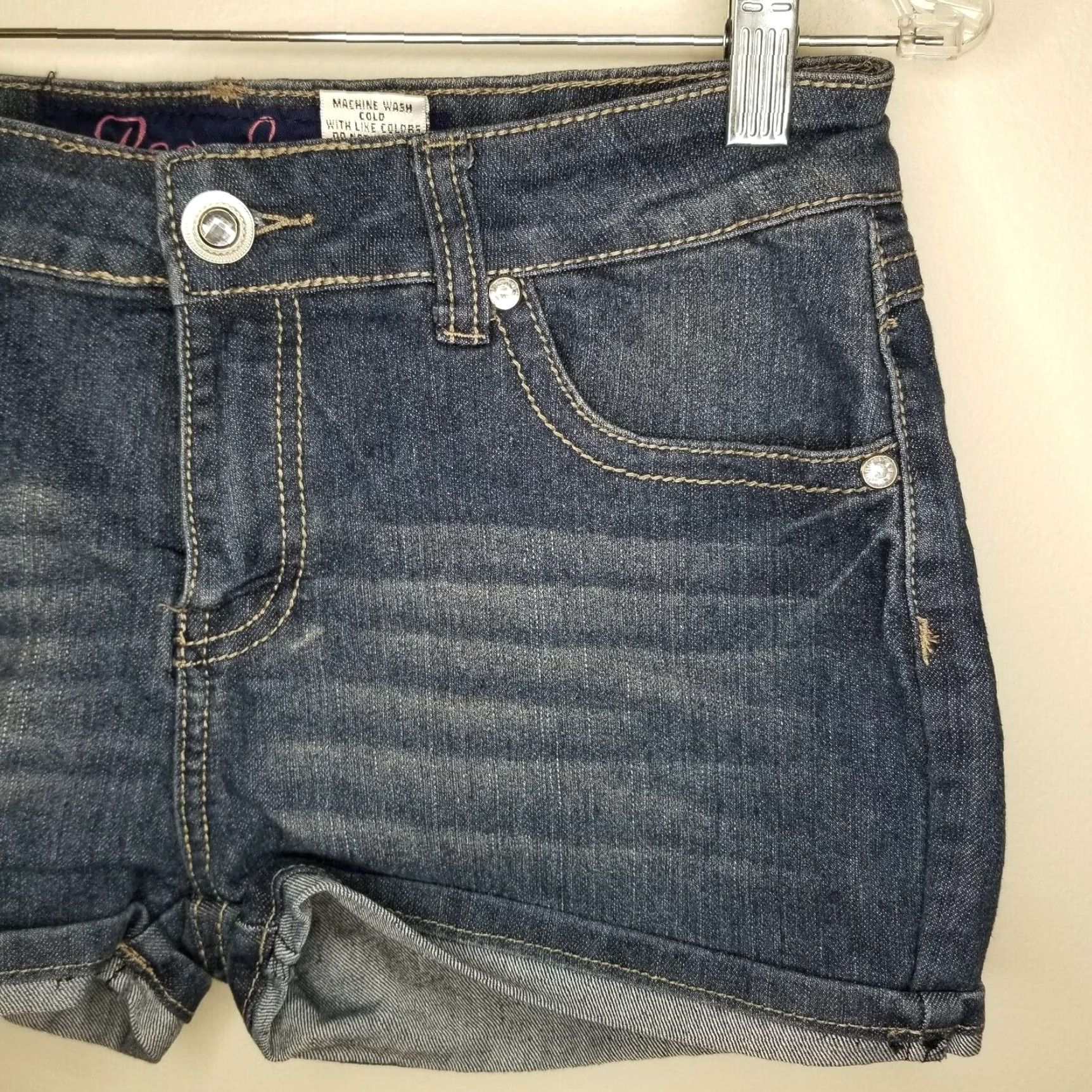 Vintage ROSY LOVES Women's Blue Jean Shorts Size 11 - Love Theme Size 32" / US 10 / IT 46 - 2 Thumbnail