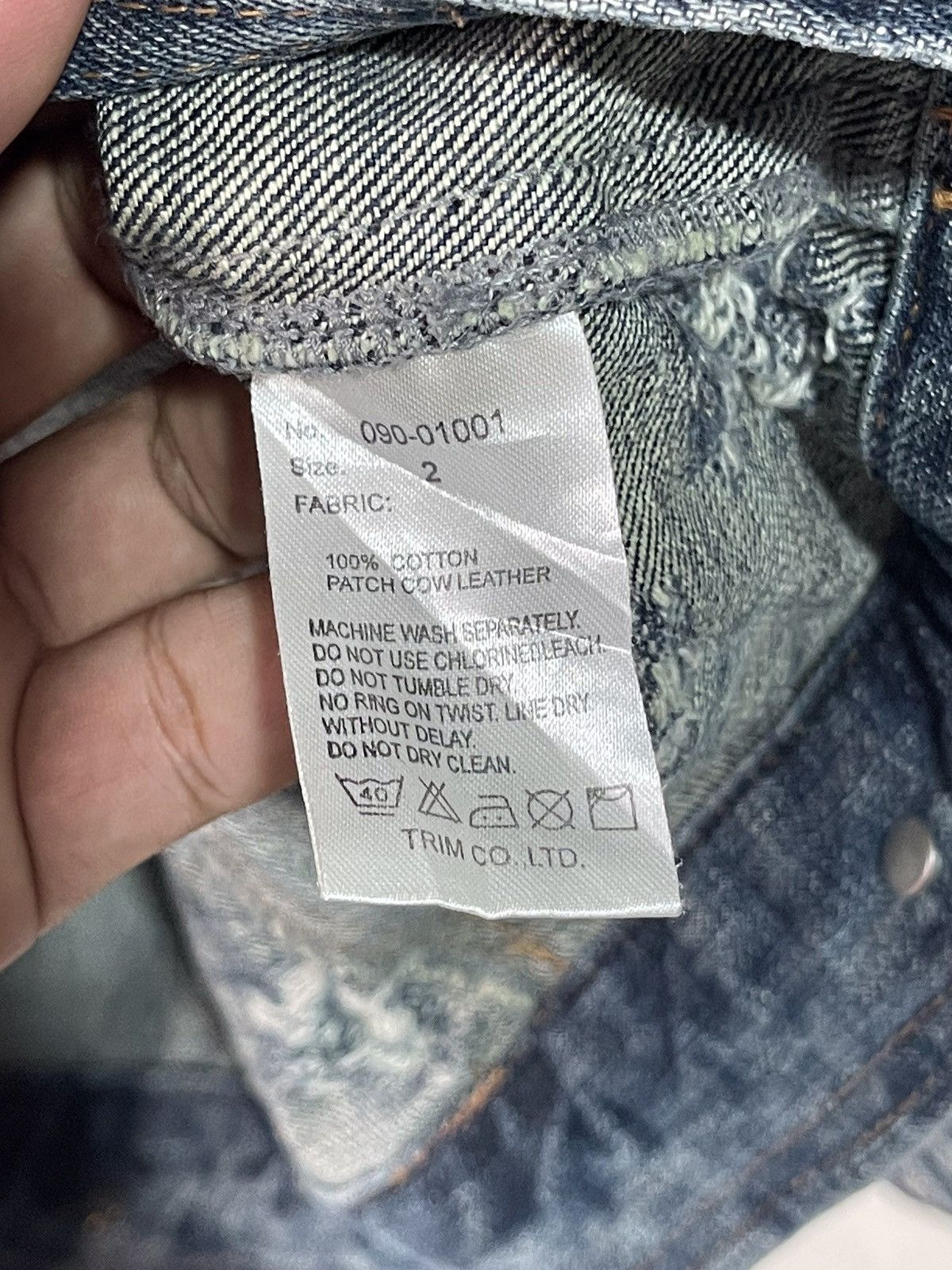 If Six Was Nine 2000s Angel Equal Trashed Denim Jacket A5 Size US S / EU 44-46 / 1 - 15 Thumbnail