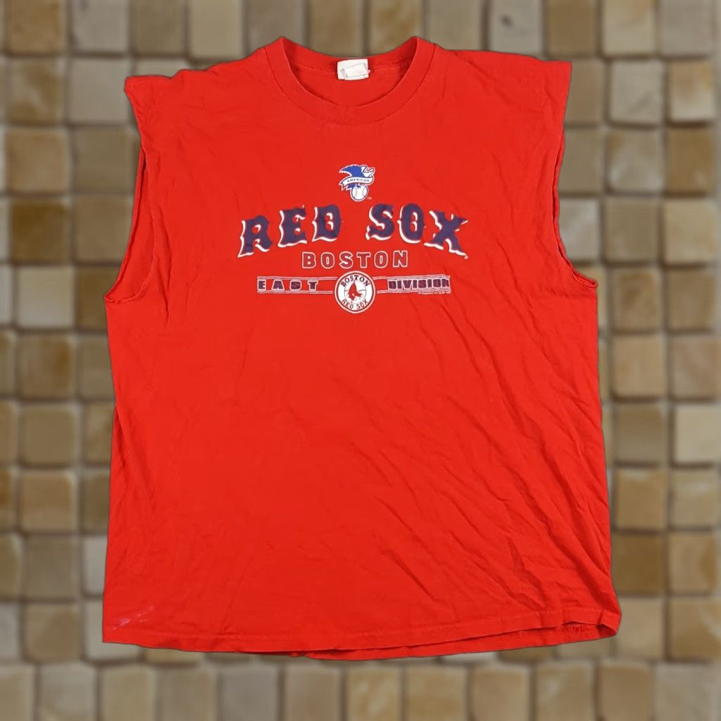 MLB VINTAGE Boston Red Sox MLB Baseball Tank T-Shirt Men’s 2XL Red Sleeveless Y2K Retro Sports Size US XXL / EU 58 / 5 - 1 Thumbnail