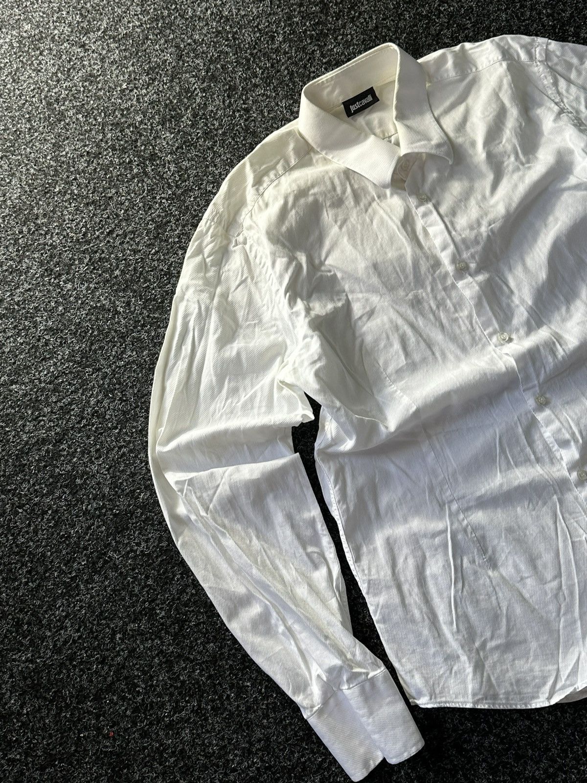 Just Cavalli × Vintage RARE🚨 Just Cavalli WHITE embroidered logo Shirt old money Size US M / EU 48-50 / 2 - 2 Thumbnail