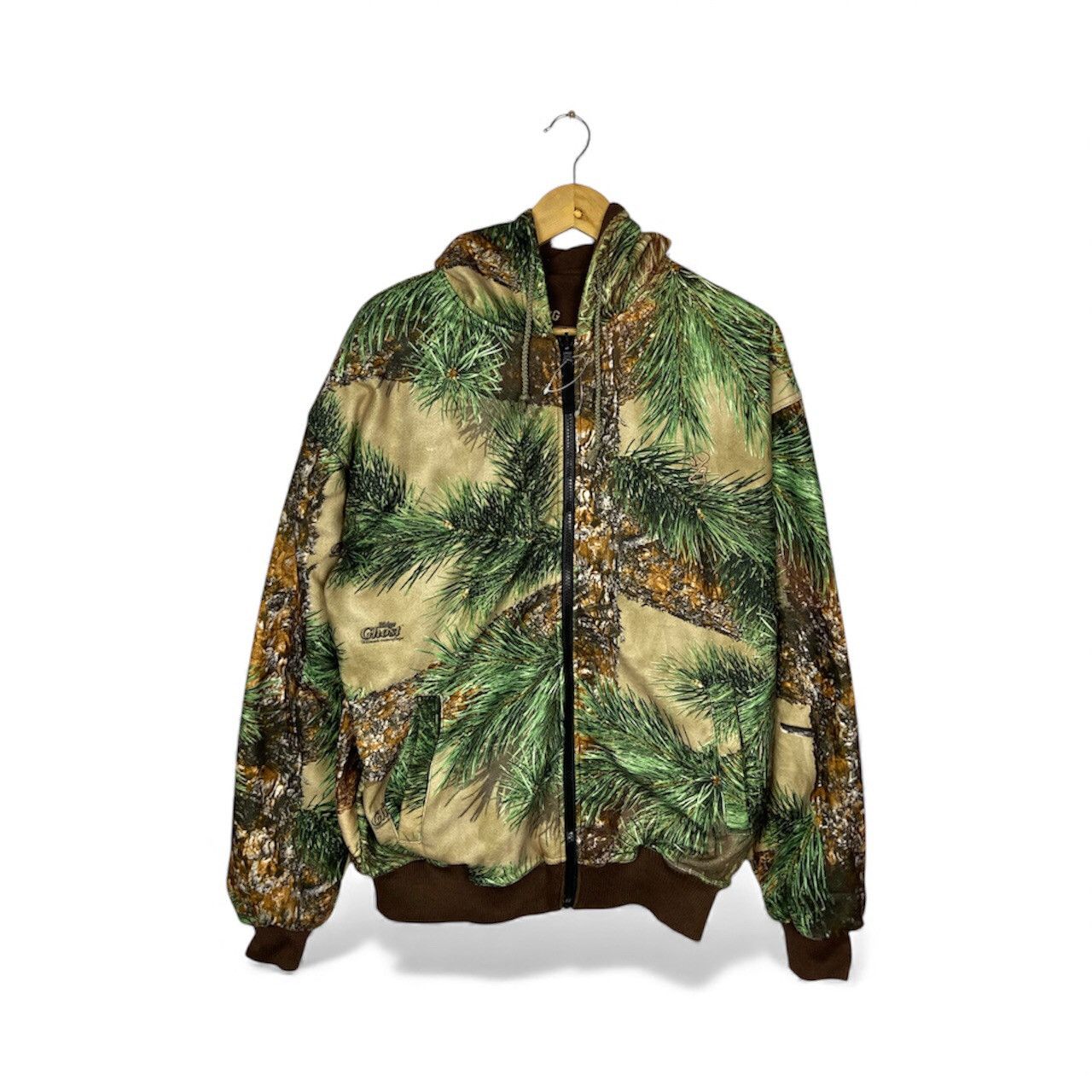 Vintage CAMOUFLAGE FOREST ALLOVERPRINT HOODED REVERSIBLE Size US L / EU 52-54 / 3 - 1 Thumbnail