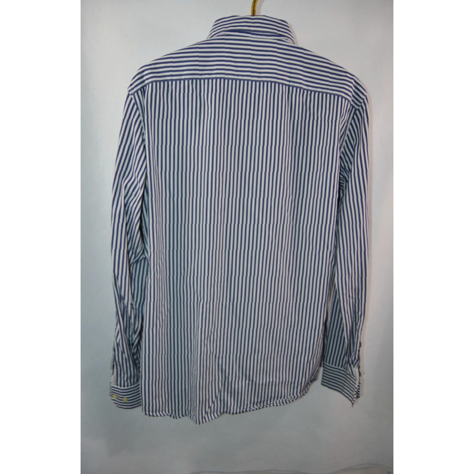 Banana Republic Banana Republic Shirt Blue Stripe L/S Button-Up Cotton Blend Large Men’s Size US L / EU 52-54 / 3 - 5 Thumbnail