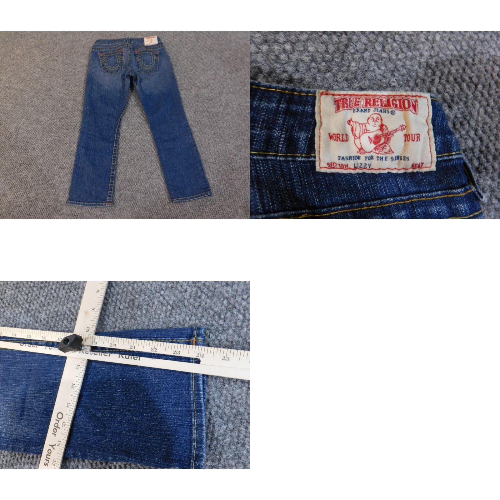 True Religion VINTAGE True Religion Jeans Women 27 Straight Y2K Lizzy Retro Style Womens Size 27 Denim Blue Cotton Blend Zipper Inseam 24 Stretch Size 27" / US 4 / IT 40 - 8 Thumbnail
