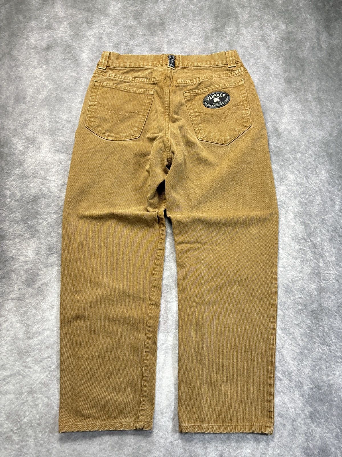 Versace × Versace Jeans Couture × Vintage 1990s Versace Classic V2 Jeans Vintage Versace Brown Denim Size US 28 / EU 44 - 14 Thumbnail