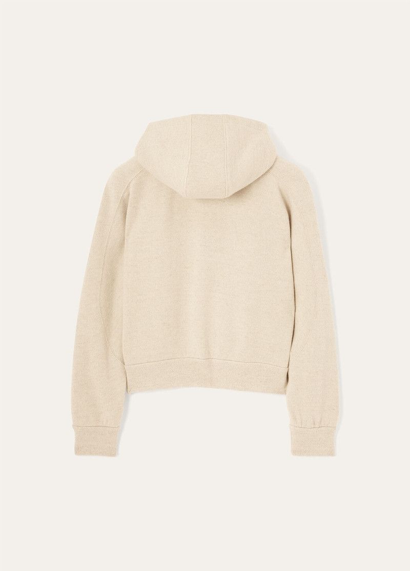 Loro Piana o1srvl11e0526 FAO9112 Brienno Hooded Bomber Jacket in Ecru Size M / US 6-8 / IT 42-44 - 6 Thumbnail