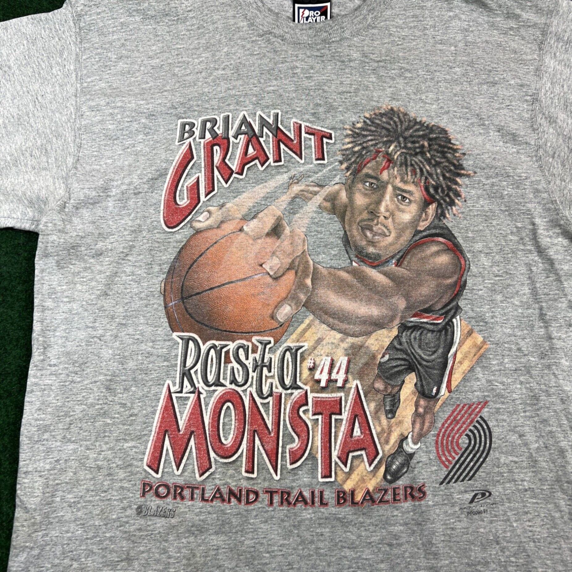 Pro Player Vintage 90s Brown Grant T Shirt Large L NBA Caricature Pro Player Trail Blazers Size US L / EU 52-54 / 3 - 2 Thumbnail