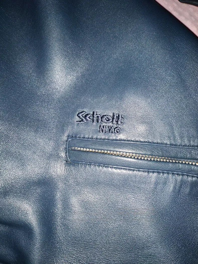 Schott Schott Motorcycle leather jacket lambskin Size US L / EU 52-54 / 3 - 7 Thumbnail