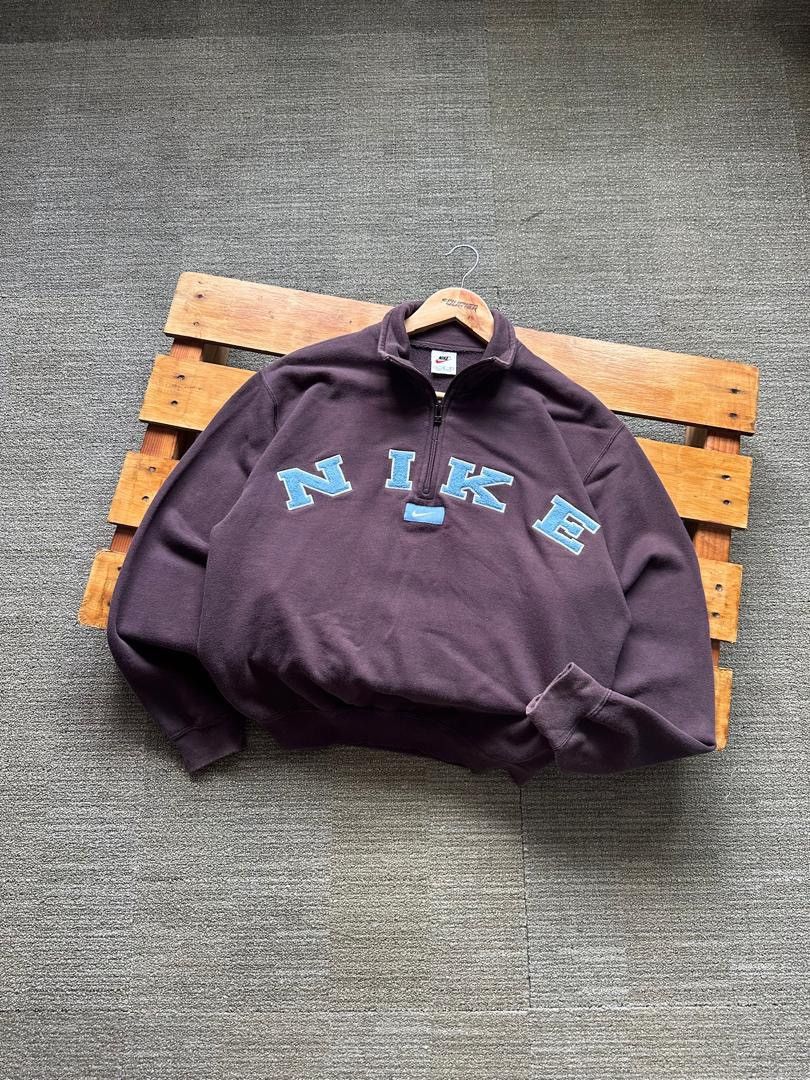 Nike VINTAGE NIKE SPELLOUT HALFZIPPER Size US M / EU 48-50 / 2 - 1 Thumbnail