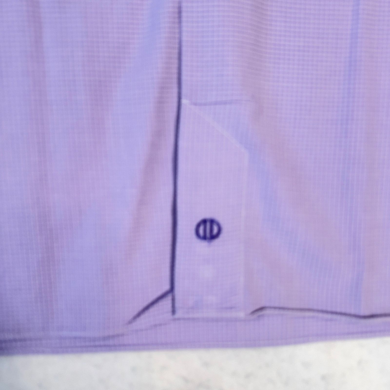 David Donahue David Donahue Dress Shirt Mens 18 34/35 Purple Micro Check Size US XL / EU 56 / 4 - 3 Thumbnail