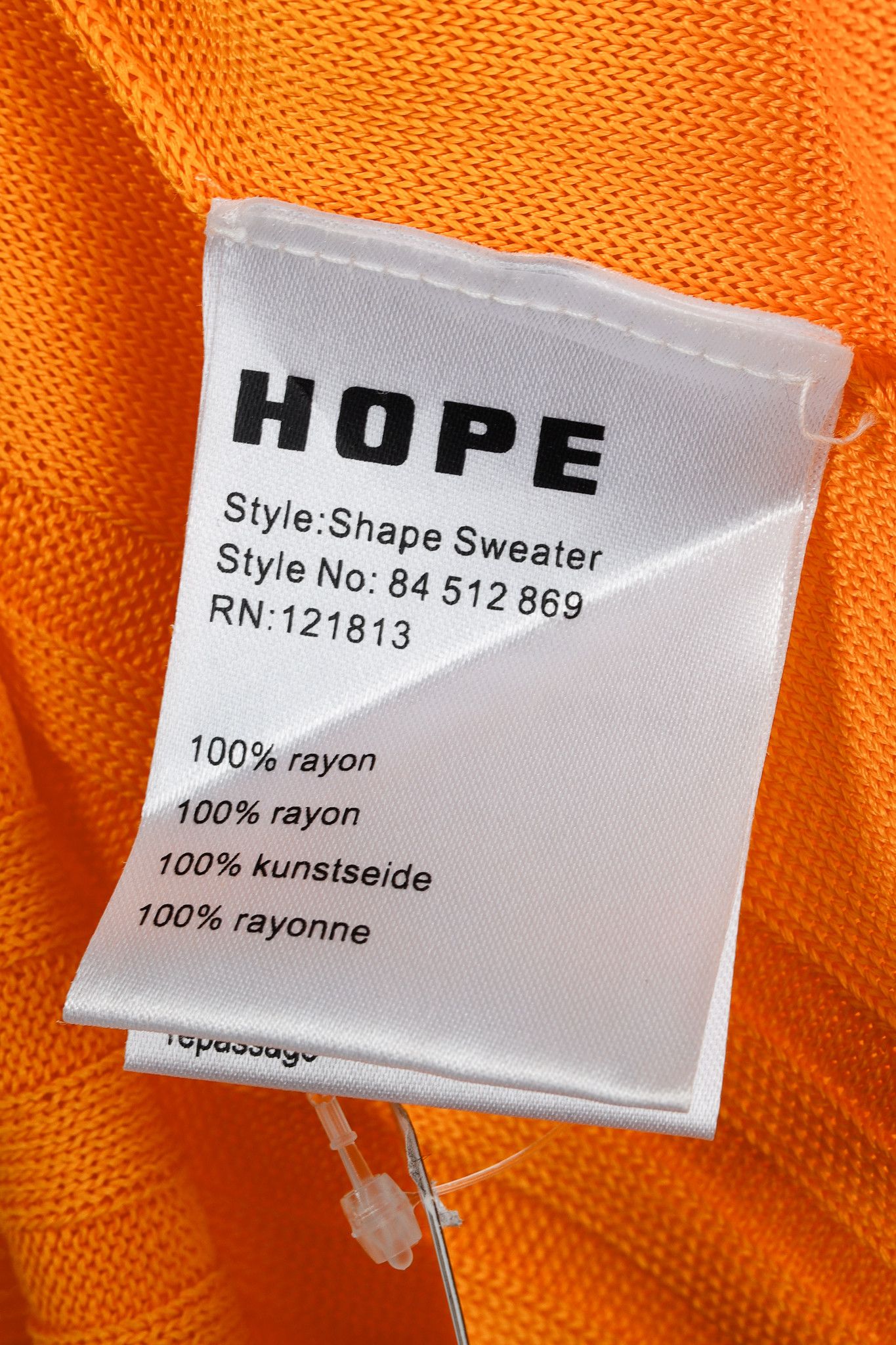 Hope Hope Shape Orange Ribbed Turtleneck Sweater Size M / US 6-8 / IT 42-44 - 8 Thumbnail