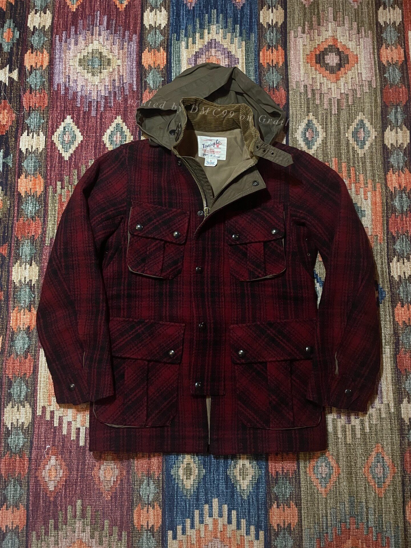 RRL Ralph Lauren RRL Wool Check Hiking Hunting Coat Size US S / EU 44-46 / 1 - 1 Thumbnail