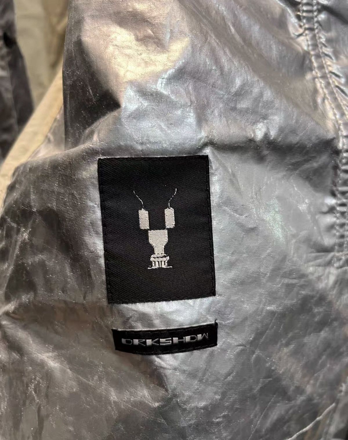 Rick Owens Rick Owens DRKSHDW 2019 Metallic Silver Shirt Jacket Size US S / EU 44-46 / 1 - 9 Thumbnail