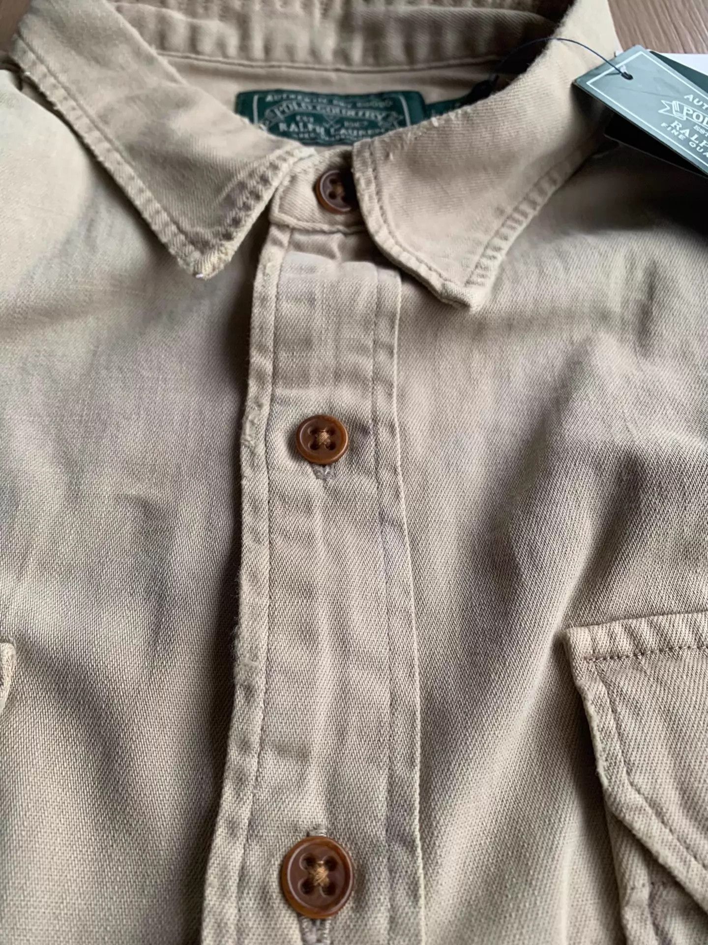 Polo Ralph Lauren RALPH LAUREN COUNTRY Heavy Distressed Pocket LS Shirt L New Size US L / EU 52-54 / 3 - 4 Thumbnail