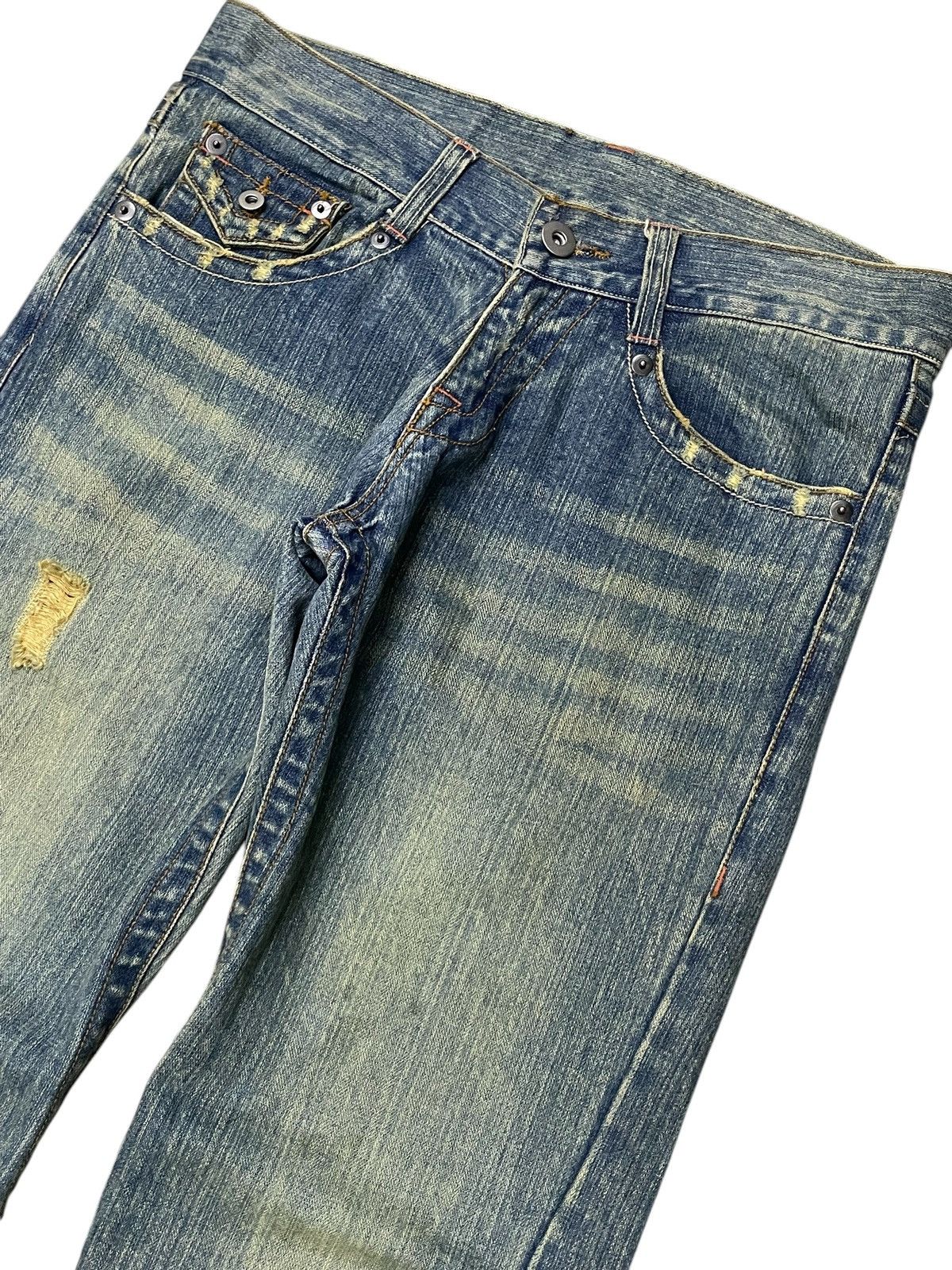 Hysteric Glamour Japanese Spiral Cut Flare Distressed Jeans Size US 32 / EU 48 - 3 Thumbnail