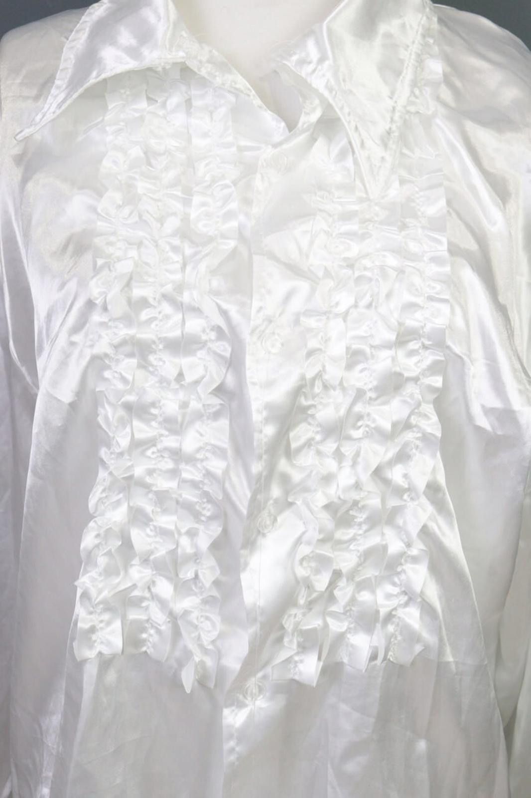 Wolford Woman's Wolford White Ruffle Silk Mix Tunic Top Shirt Size M Size M / US 6-8 / IT 42-44 - 7 Thumbnail