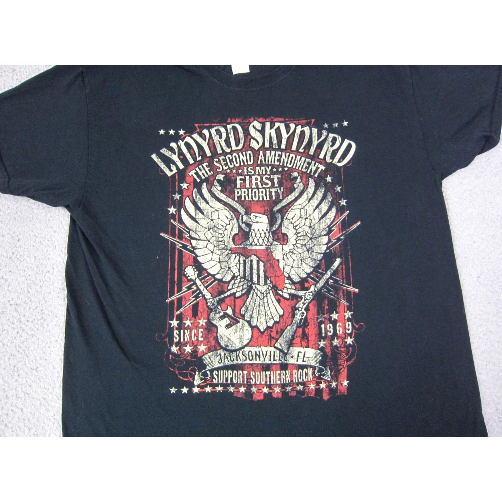 Gildan VINTAGE Lynyrd Skynyrd Shirt Mens XL Black Support Southern Rock 90s Size US XL / EU 56 / 4 - 2 Thumbnail