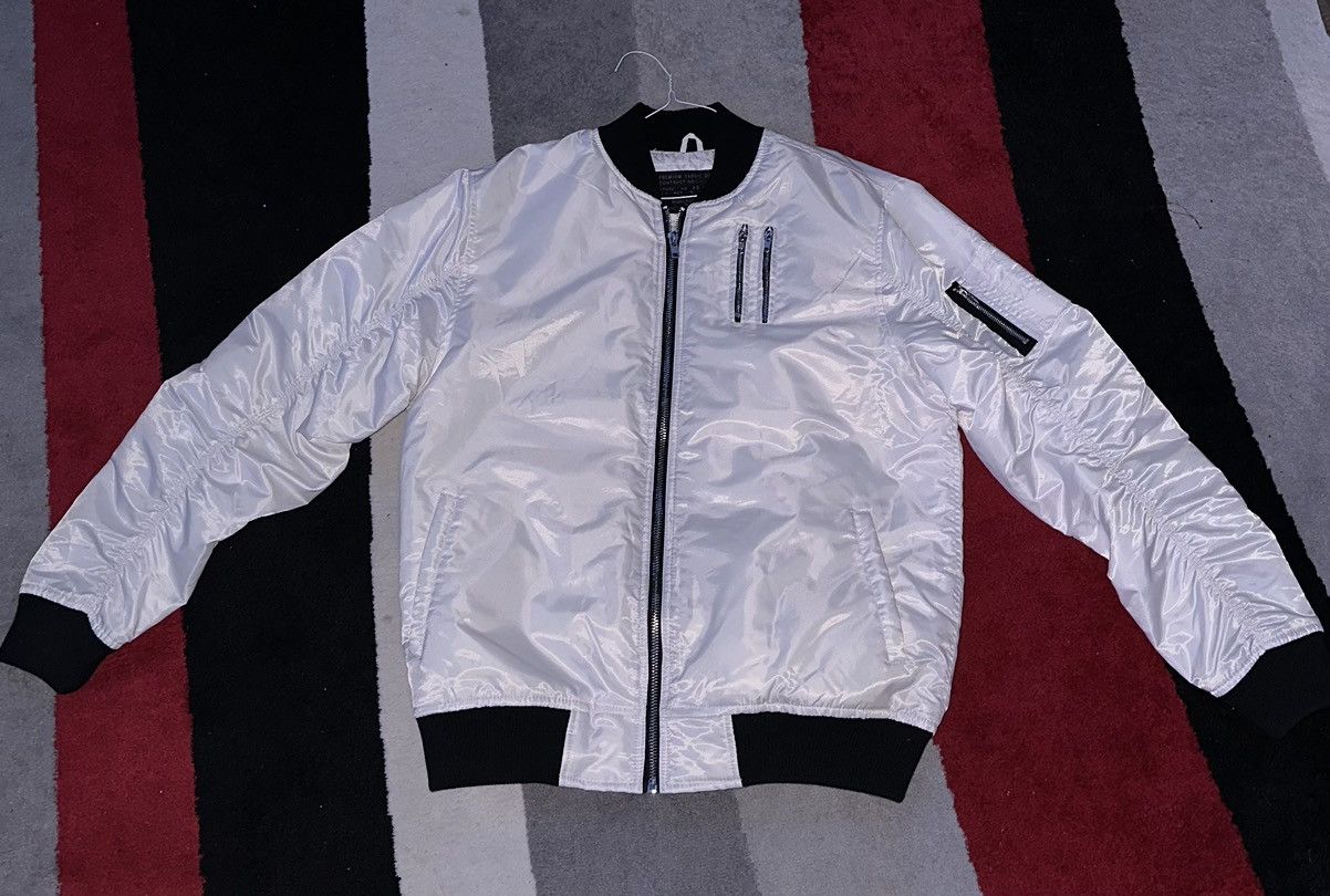 image of Vintage Bomber Jacket in White, Men's (Size XL)