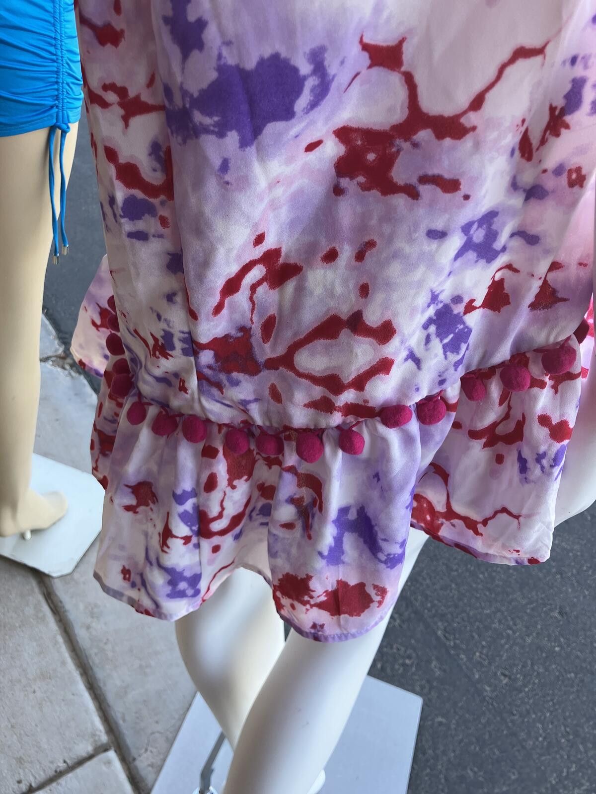 Other NWT Miken Swim Tie-Dye Ruffle Hem Dress Cover-Up Size Small Size ONE SIZE - 8 Thumbnail