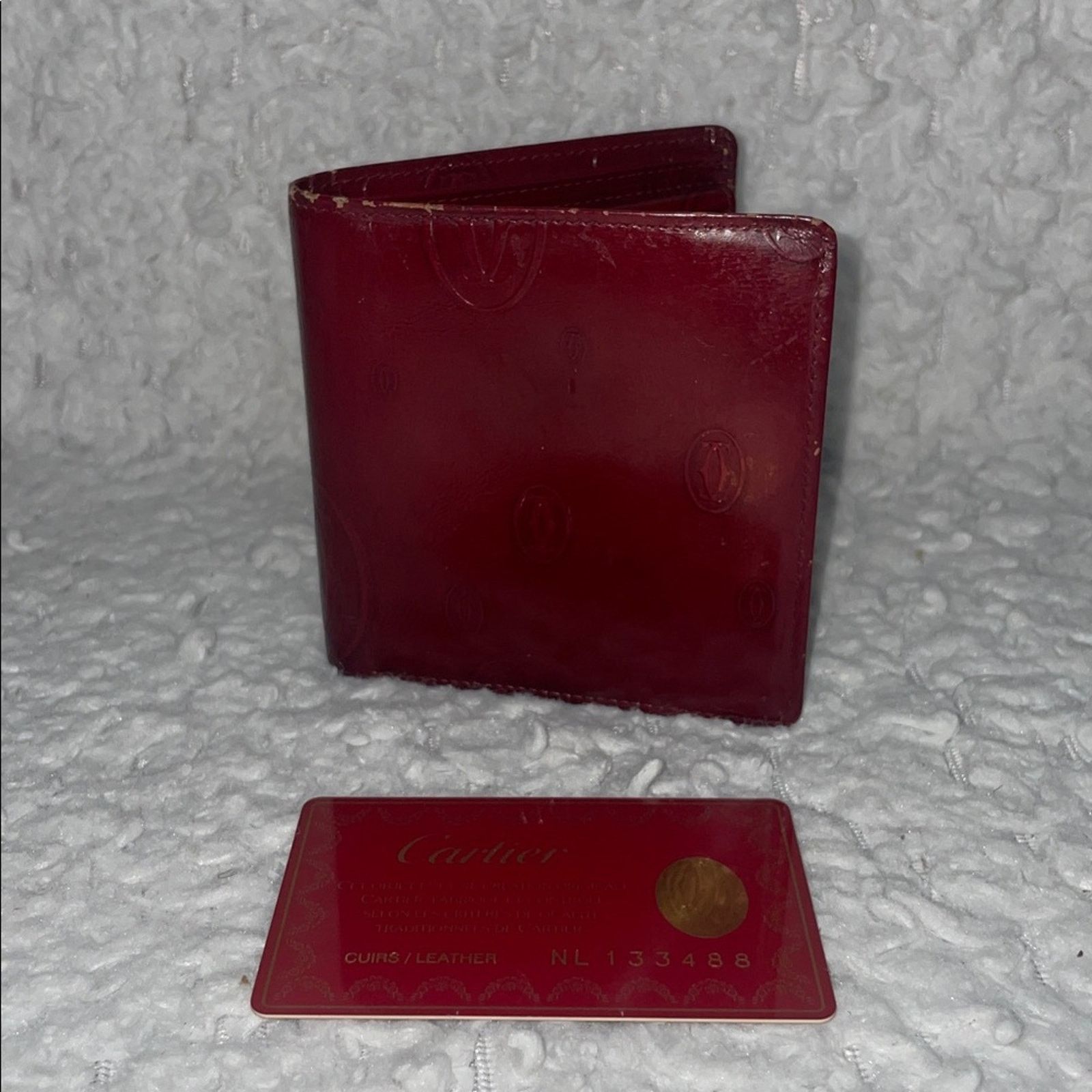 Cartier Cartier Happy Birthday Vernis Bifold Wallet Bordeaux Size ONE SIZE - 1 Thumbnail