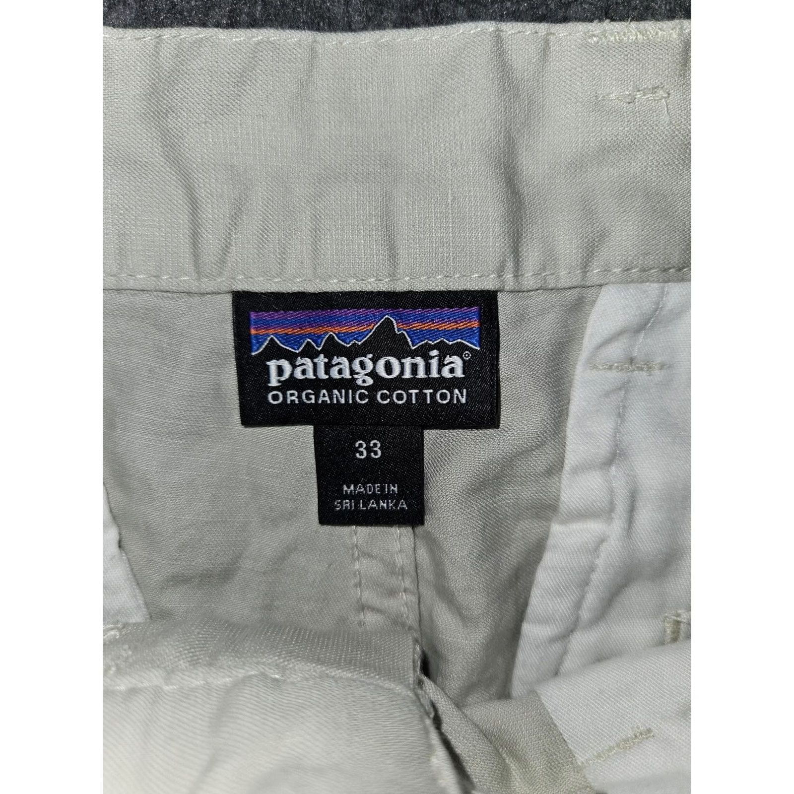 Patagonia Patagonia Shorts Mens 33 Beige Organic Cotton Hemp Chino Casual Pockets Size US 33 - 2 Thumbnail