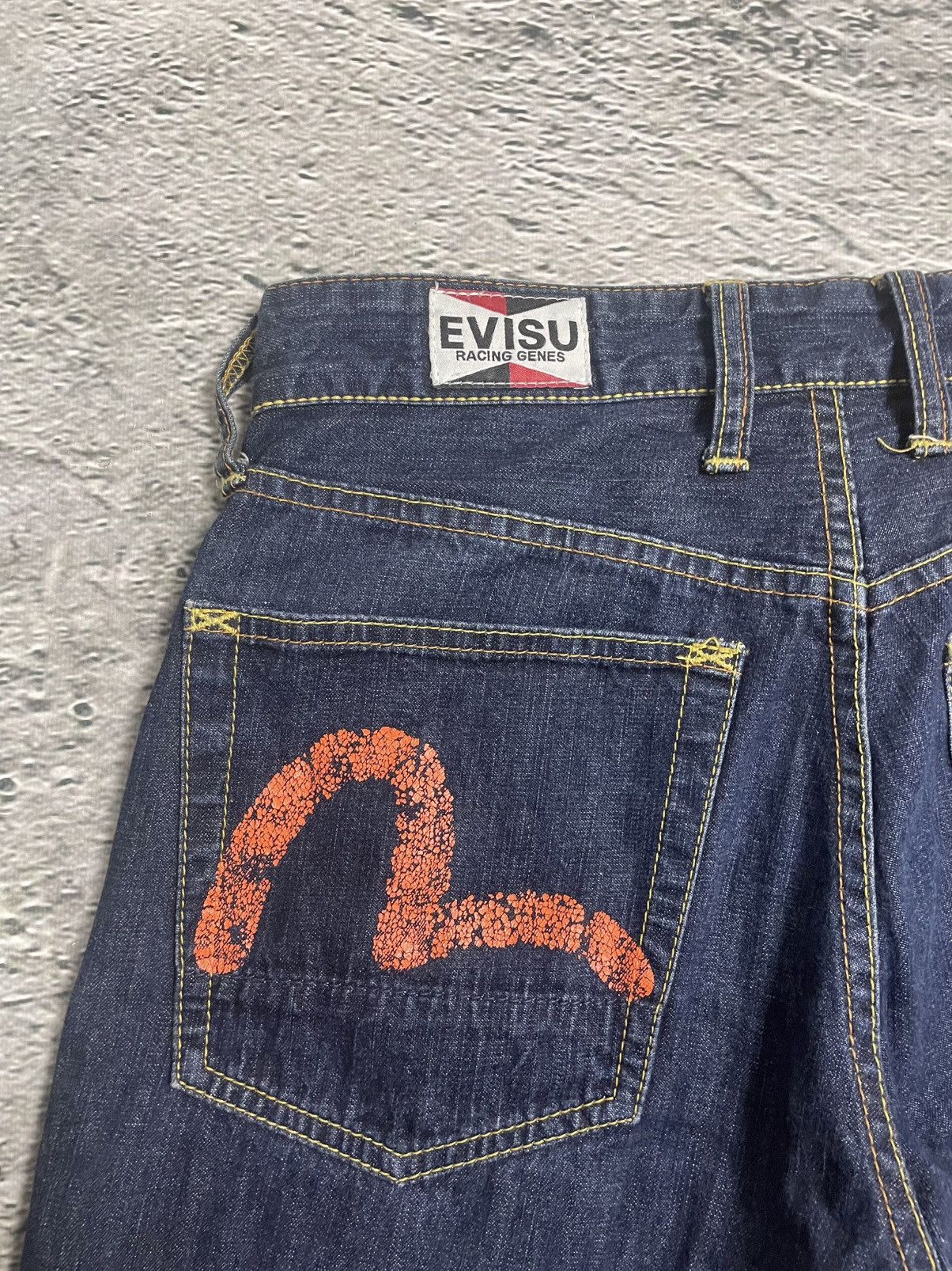 Evisu Evisu jeans vintage blue denim red racing genes double knee Size US 30 / EU 46 - 4 Thumbnail