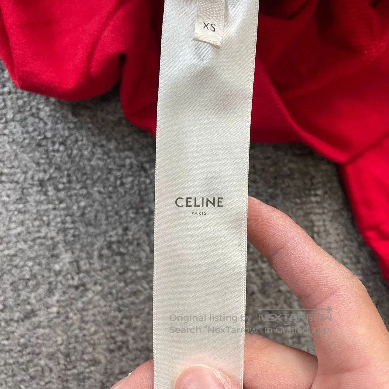 Celine Celine Red Logo Hoodie XS. Size XS / US 0-2 / IT 36-38 - 4 Thumbnail