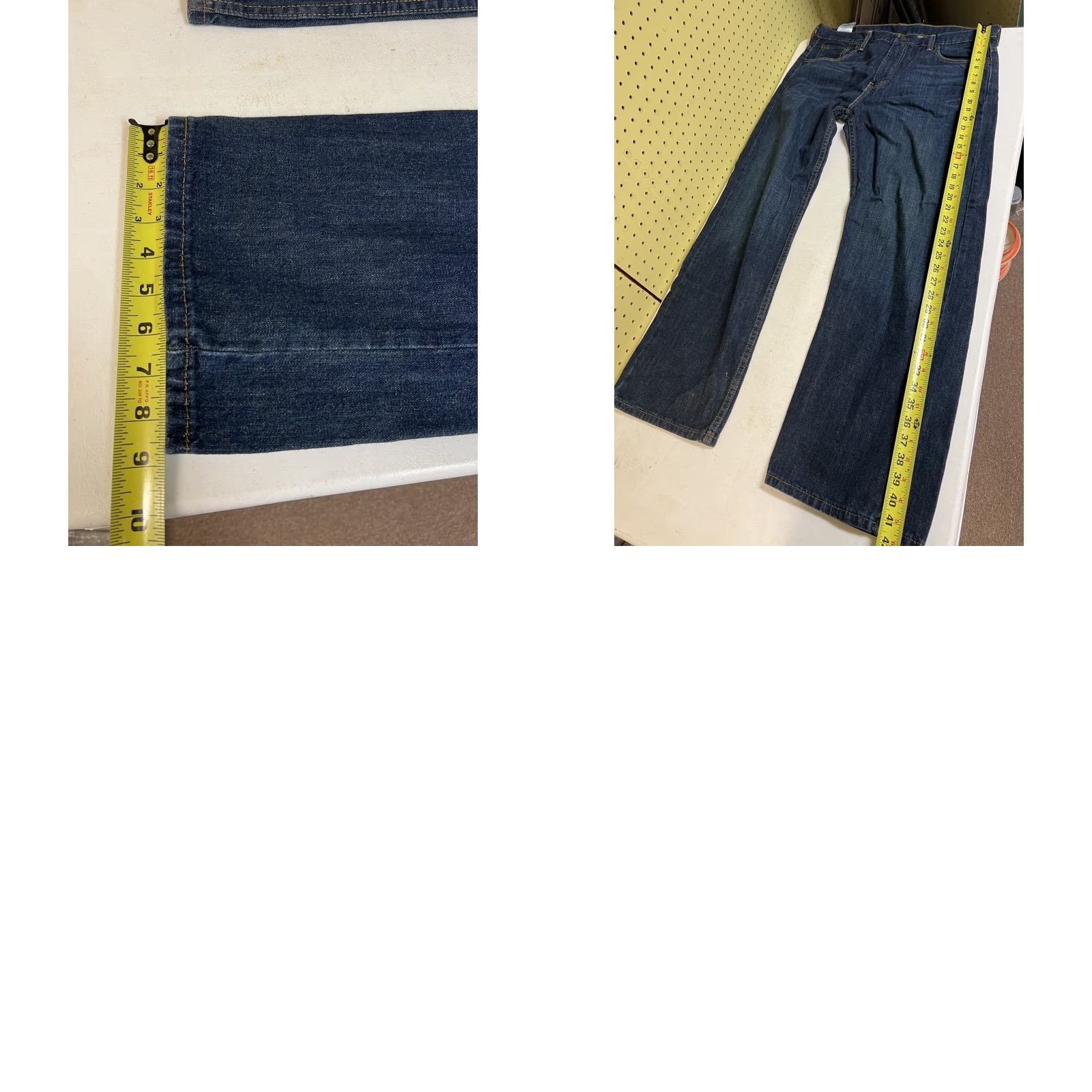 Levi's Levi's Men 569 Loose Straight Jeans 36x32 Denim Blue 100% Cotton Distressed 5-Pocket Casual Denim Jeans Mens Size US 36 / EU 52 - 8 Thumbnail