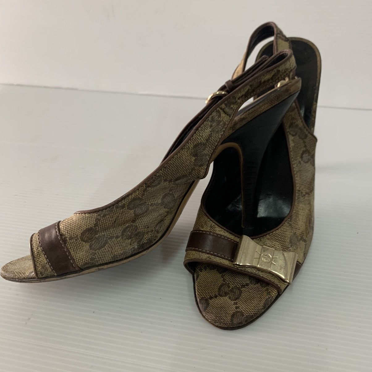 Gucci Gucci Monogram Heels Size US 6.5 / IT 36.5 - 10 Thumbnail