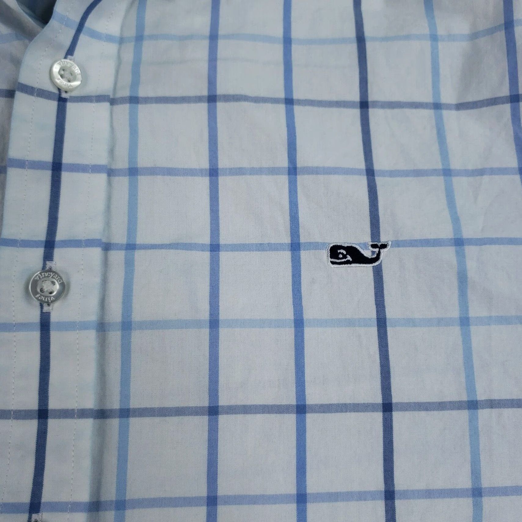 Vineyard Vines Vineyard Vines Shirt Mens M White Blue Check Button-Up Slim Fit Whale Size US M / EU 48-50 / 2 - 7 Thumbnail
