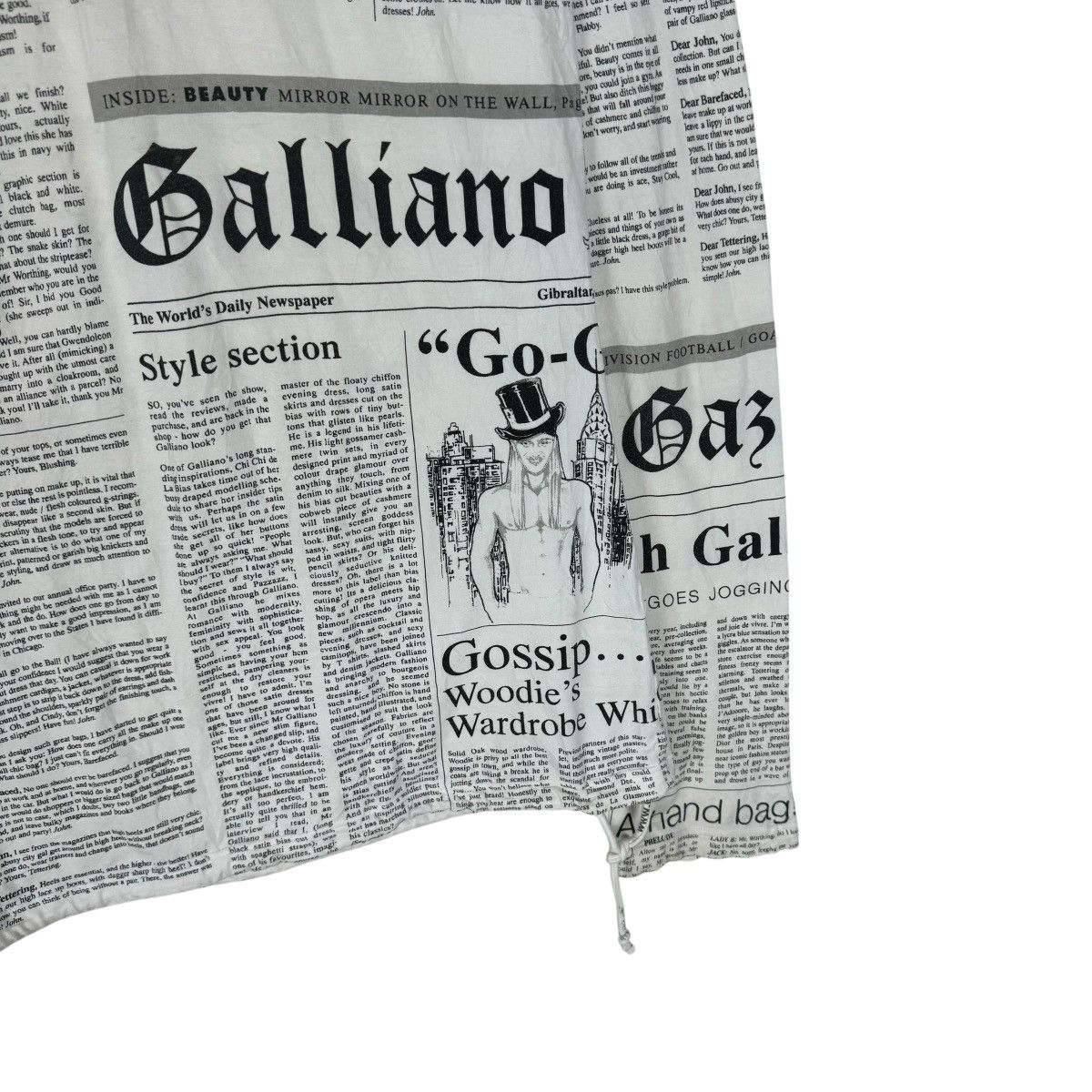 John Galliano 🌟JOHN GALLIANO HOODIE GAZETTE NEWSPAPER SWEATER Size US XS / EU 42 / 0 - 10 Thumbnail