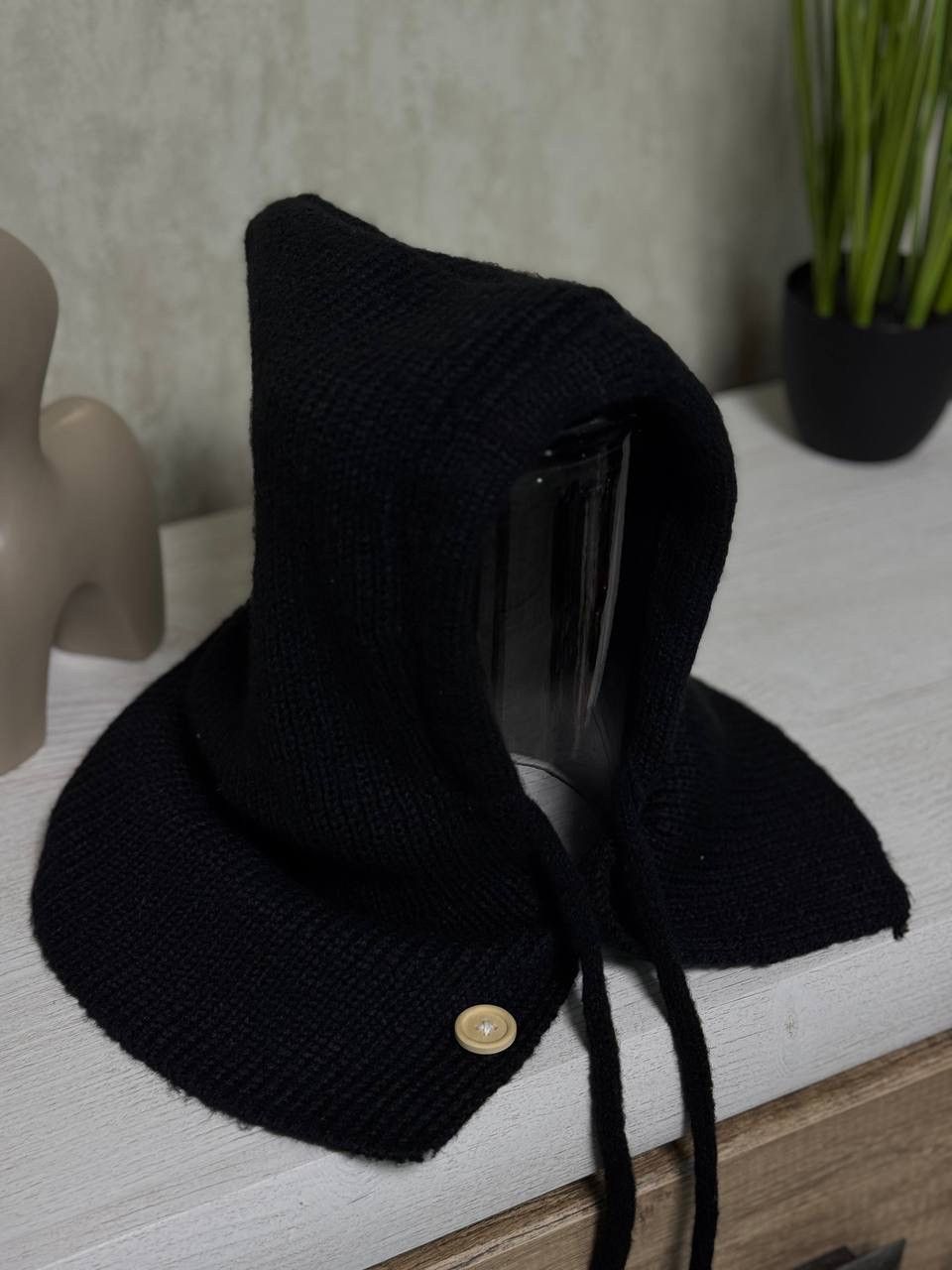 Le Grande Bleu (L.G.B.) VTG Women’s Knit Hood Grunge Avantgarde 00s USA Size ONE SIZE - 4 Thumbnail
