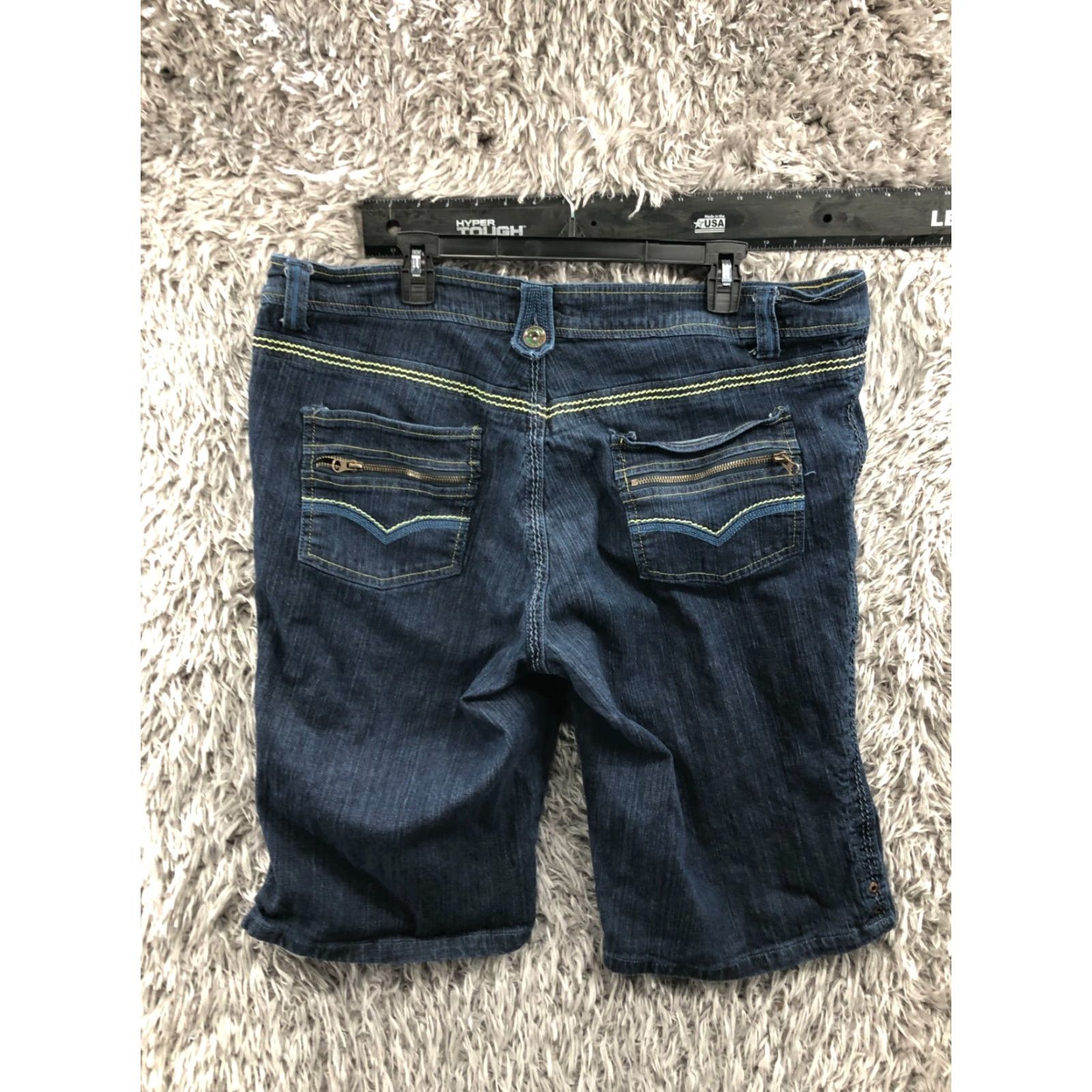 Vintage Venezia Bermuda Shorts Womens Plus Size 24 Mid Rise Dark Wash Blue Size 42" / US 20 - 5 Thumbnail