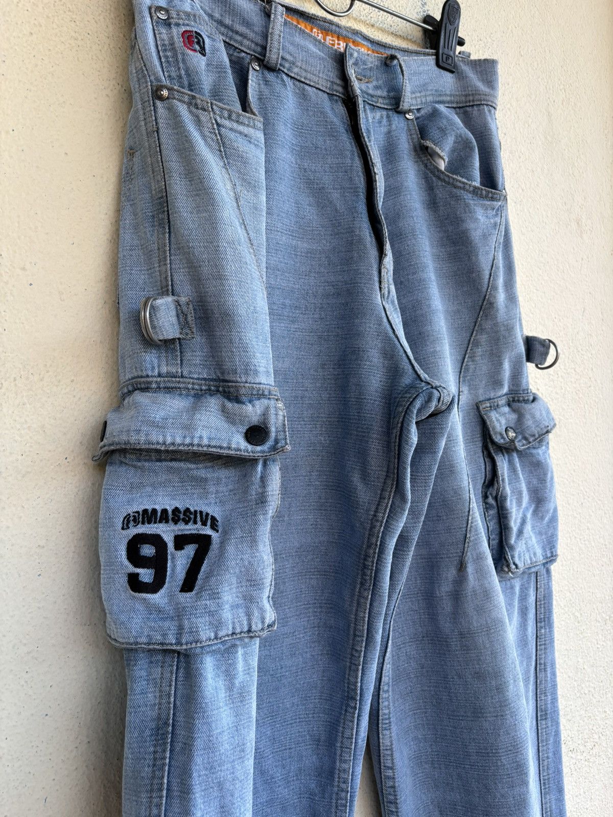 Japanese Brand Freaky Massive Bob Multipocket Baggy Denim Size US 30 / EU 46 - 5 Thumbnail
