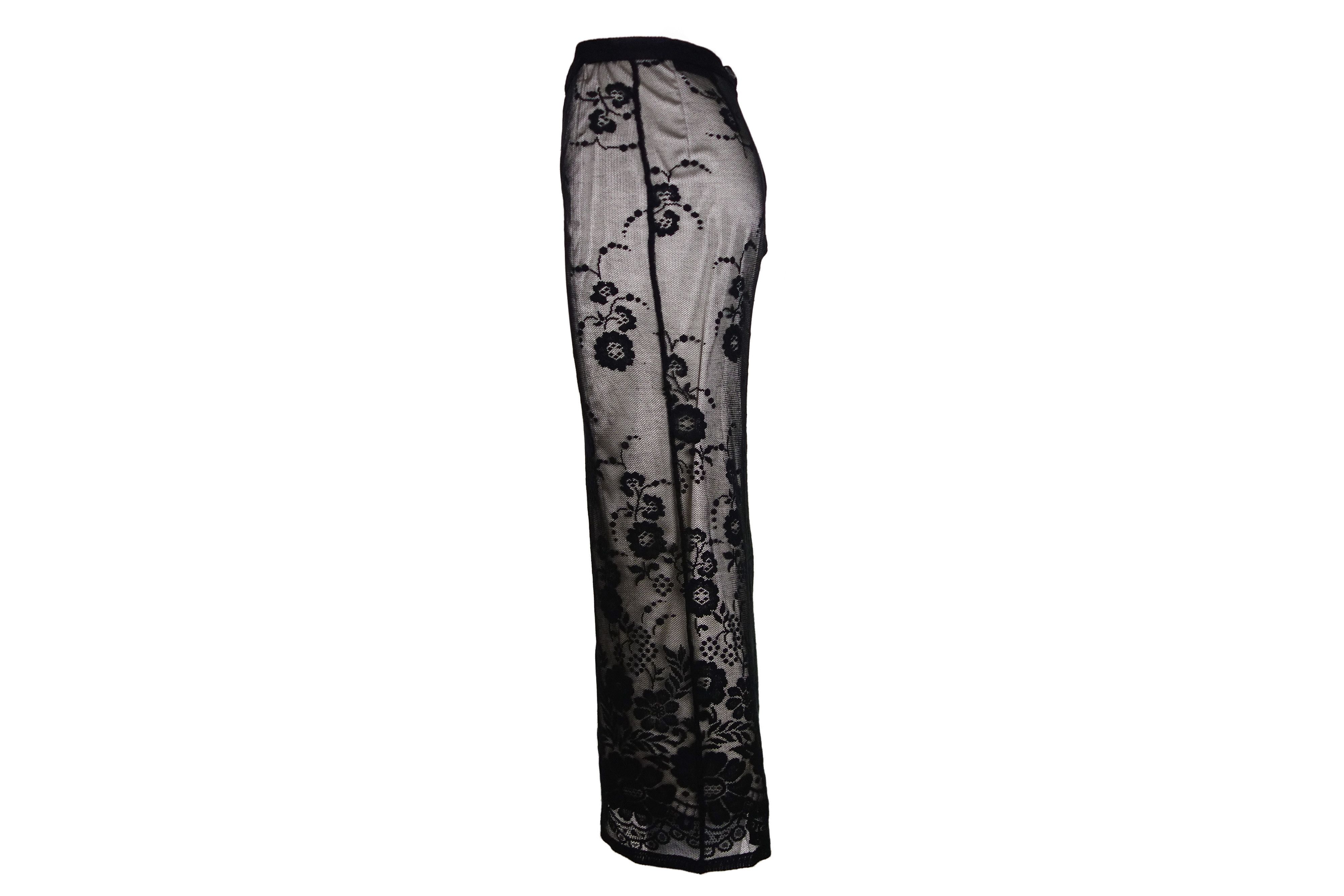 Dolce & Gabbana × Vintage D&G Dolce Gabbana Lace Layered Midi Skirt Sheer Floral Nude Size 27" / US 4 / IT 40 - 7 Thumbnail