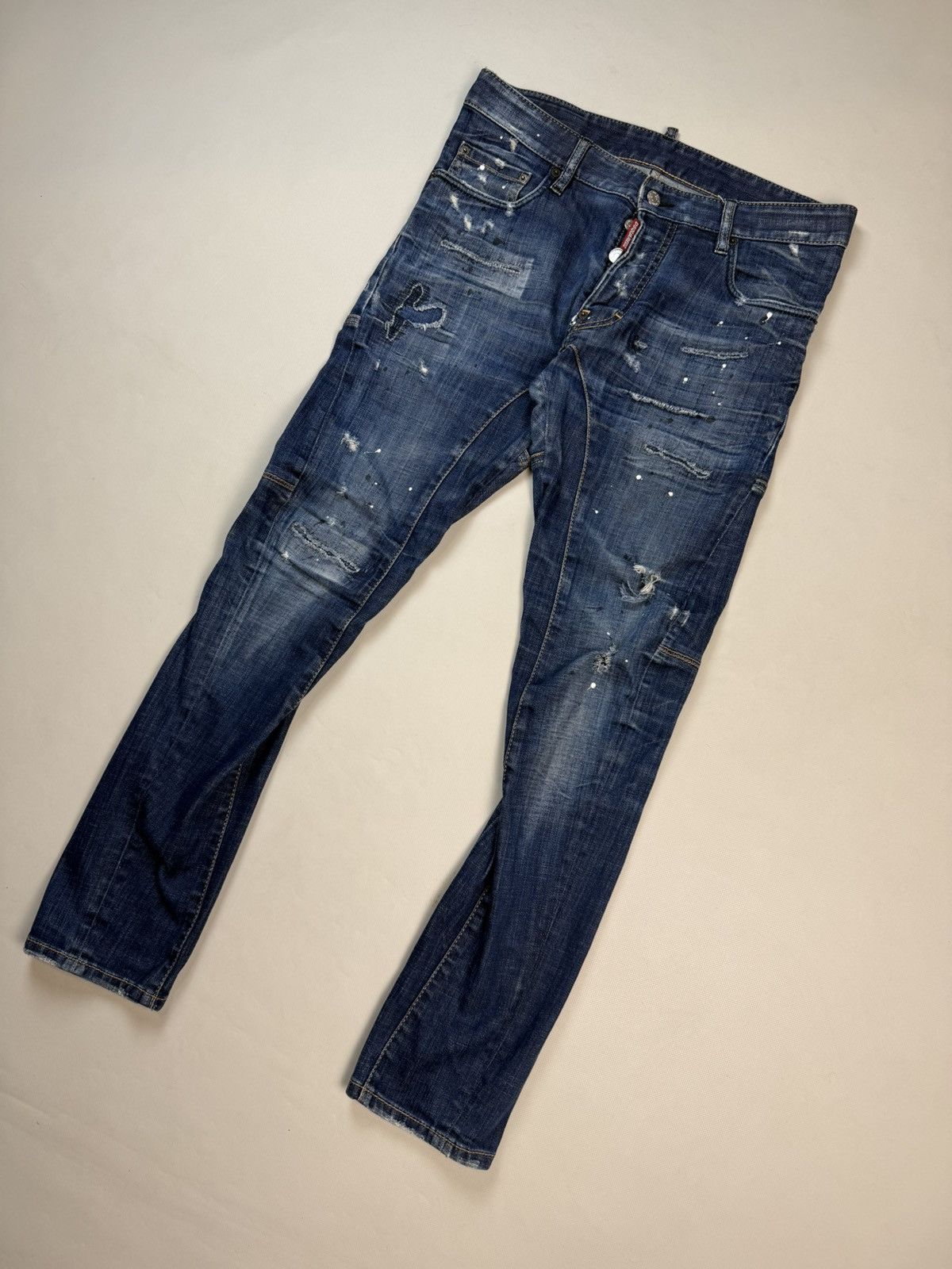 Dsquared2 Dsquared2 Men’s Distressed Denim Tidy Biker Jeans Size 48 Size US 32 / EU 48 - 4 Thumbnail