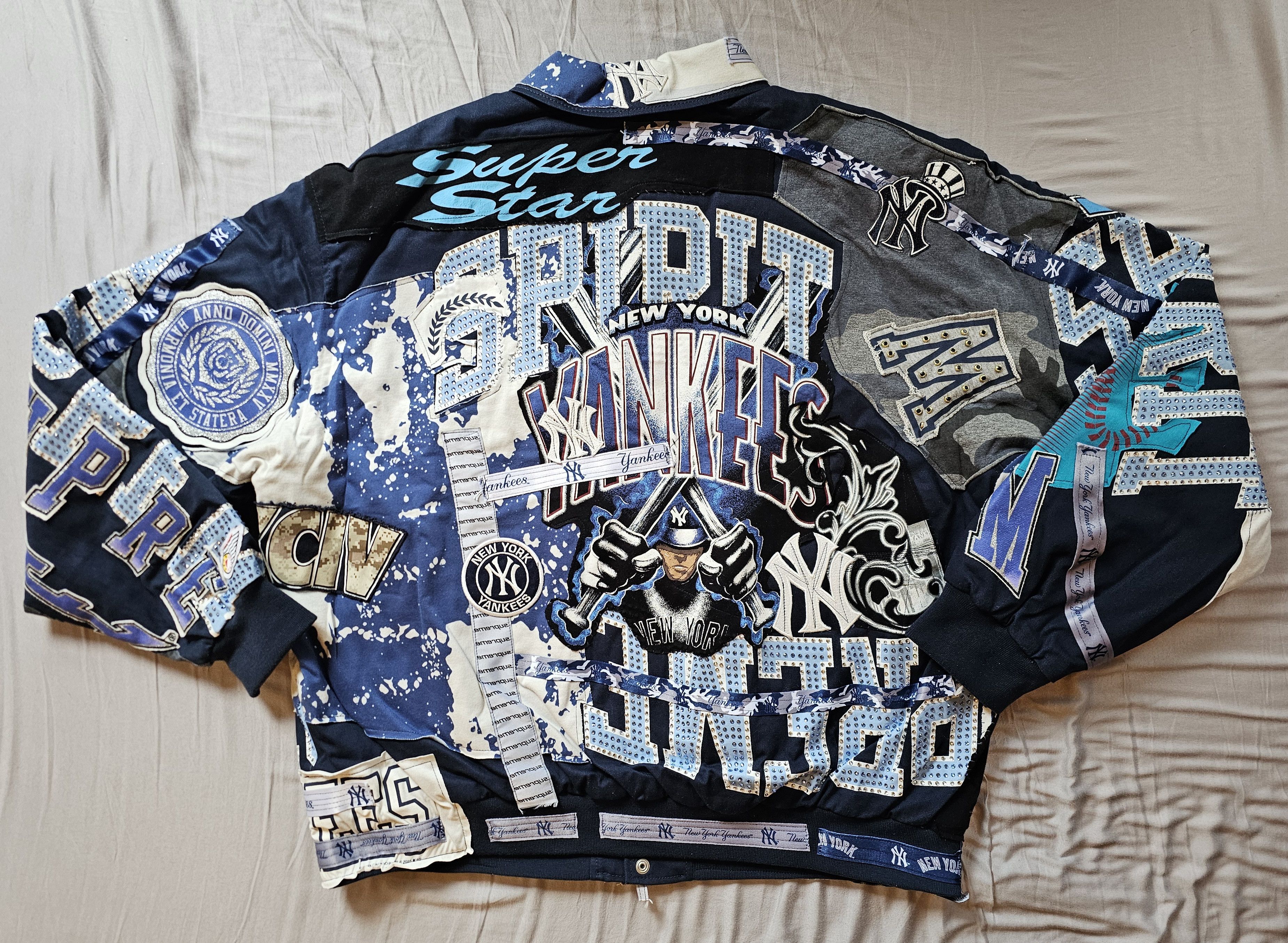 Supreme Supreme Jeff Hamilton New York Yankees Varsity Jacket Size US XXL / EU 58 / 5 - 2 Thumbnail