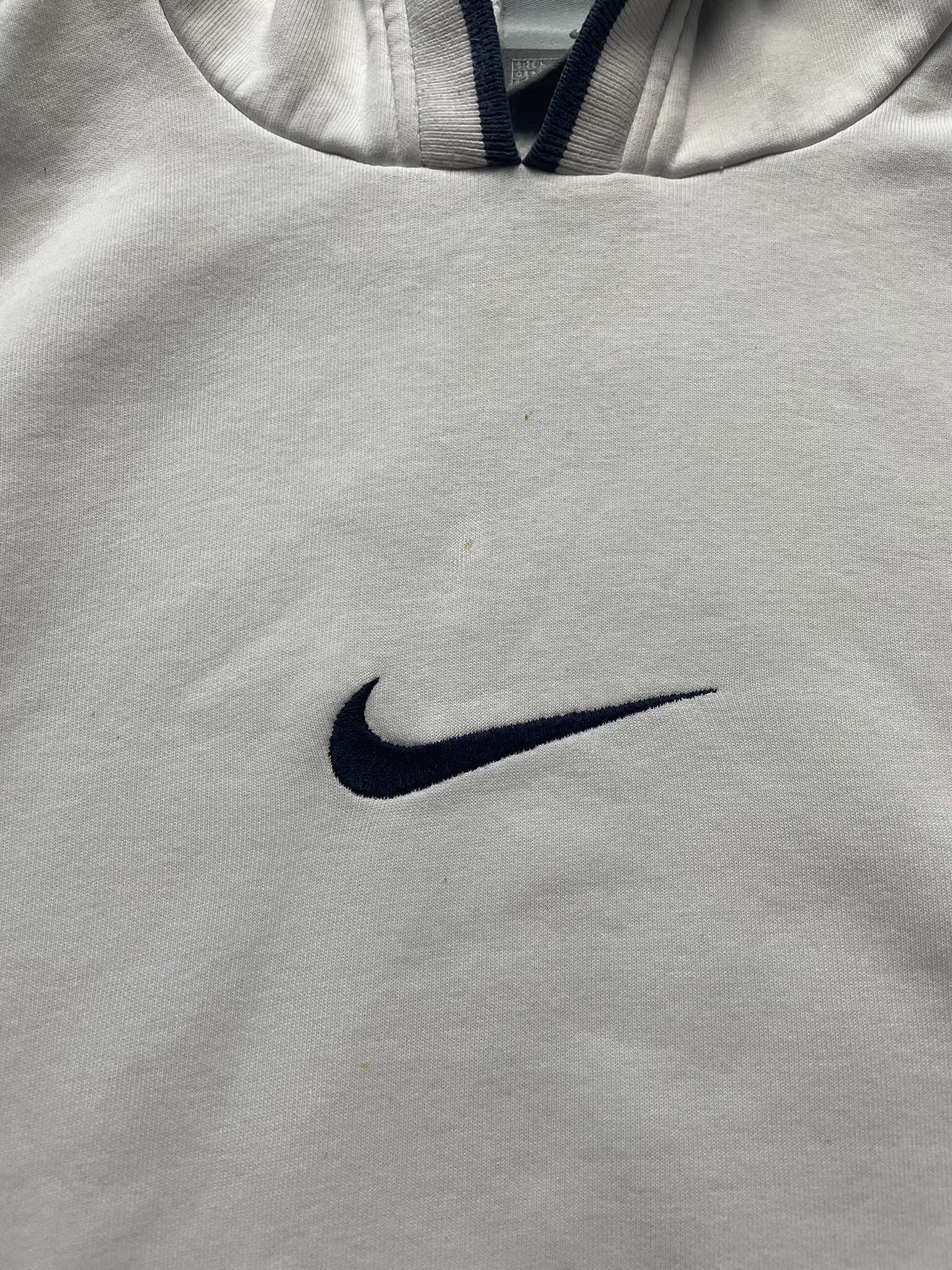 Nike × Vintage Vintage sweatshirt Hoodie Nike solo swoosh logo graphic boxy Size US L / EU 52-54 / 3 - 3 Thumbnail