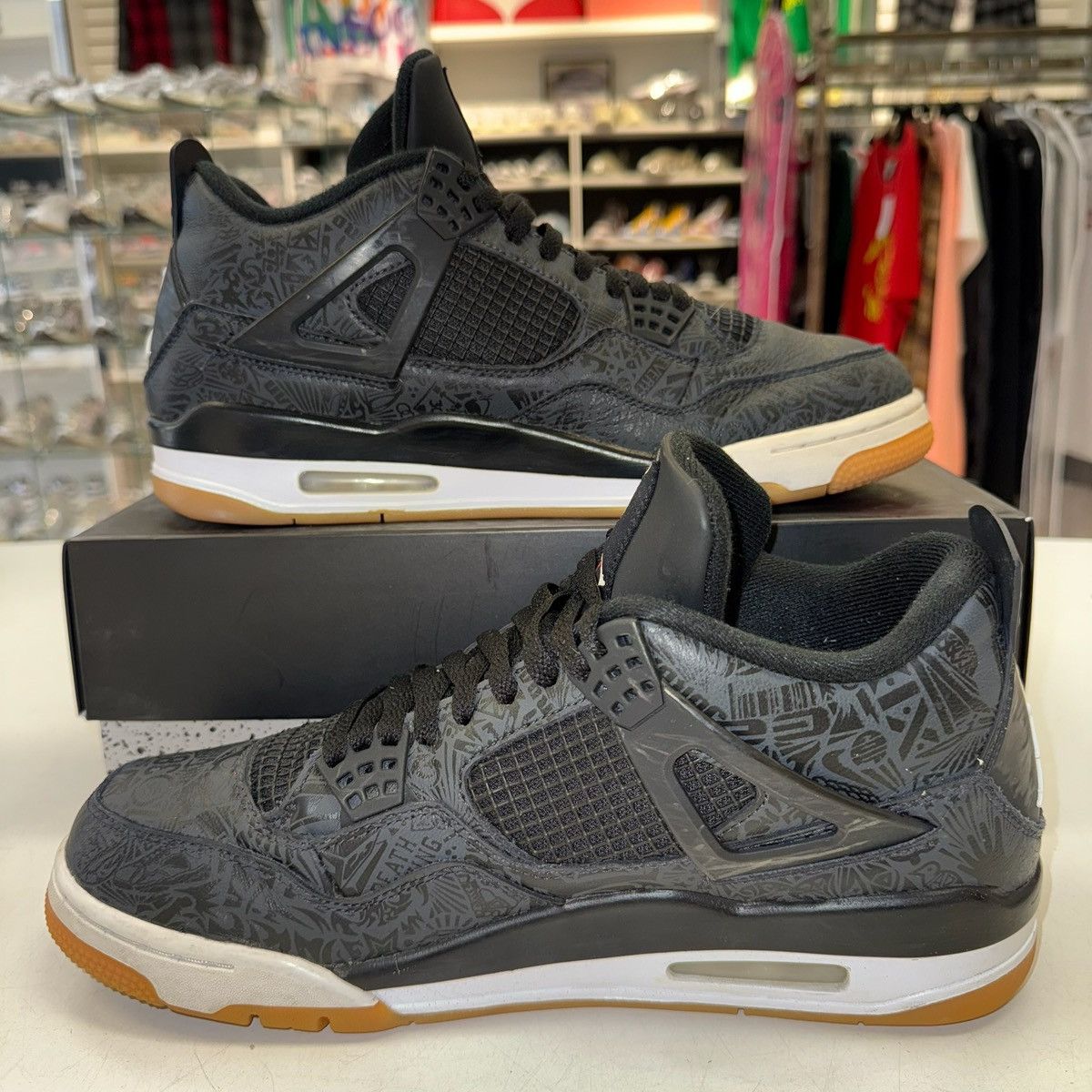 Jordan Brand Size 12 - Jordan 4 Retro Laser 2019 CI1184-001 Size US 12 / EU 45 - 2 Thumbnail