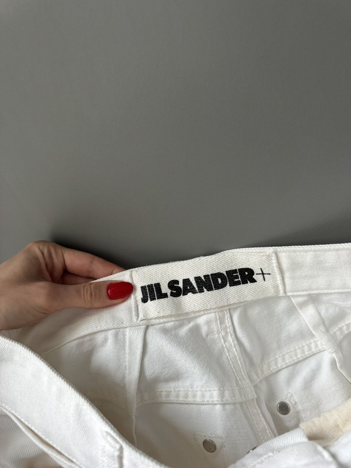 Jil Sander Jil Sander High-Rise Straight Cotton White Jeans Size 27" / US 4 / IT 40 - 5 Thumbnail