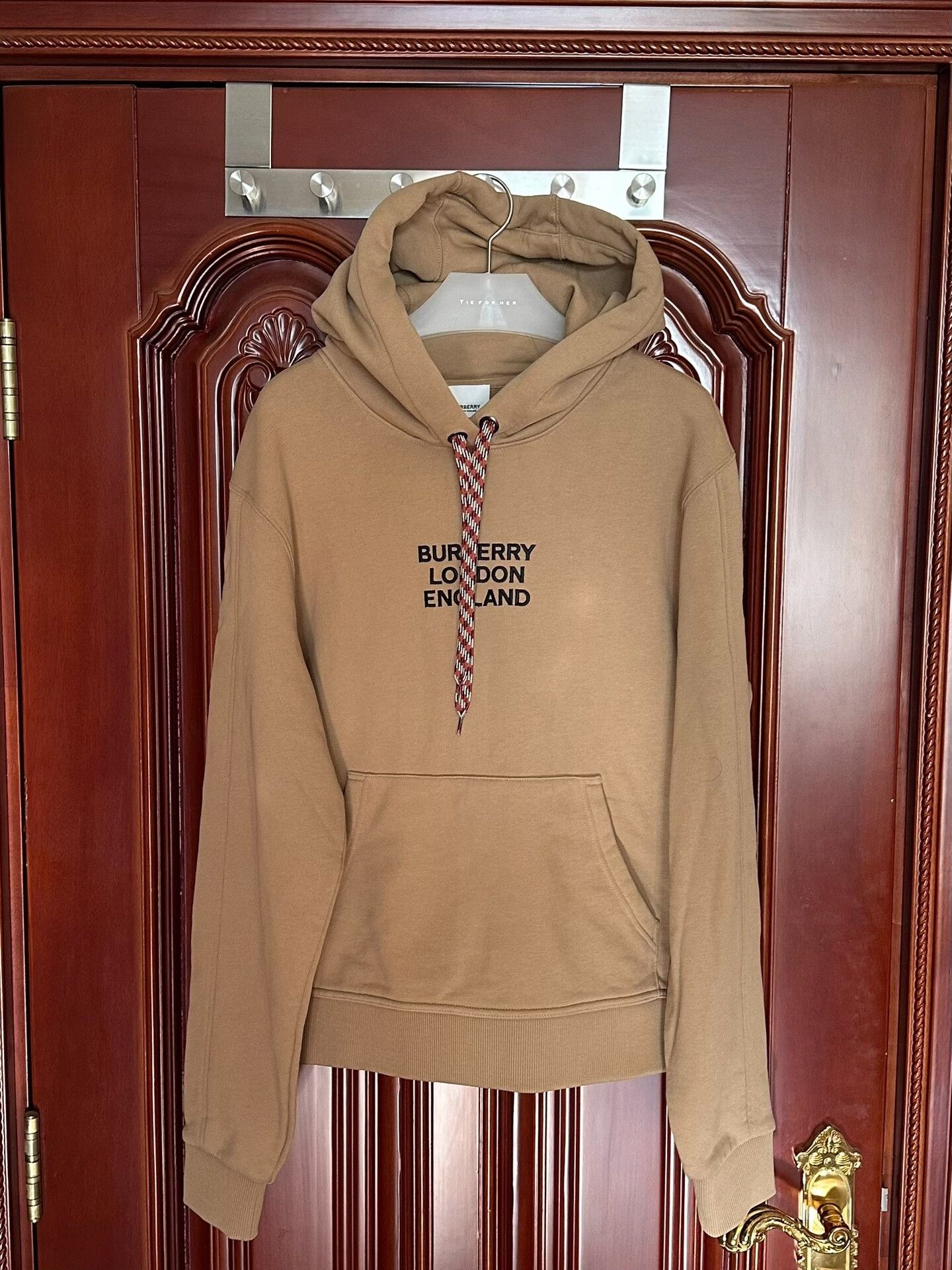 Burberry Logo Print Hooded Long Sleeve Sweater