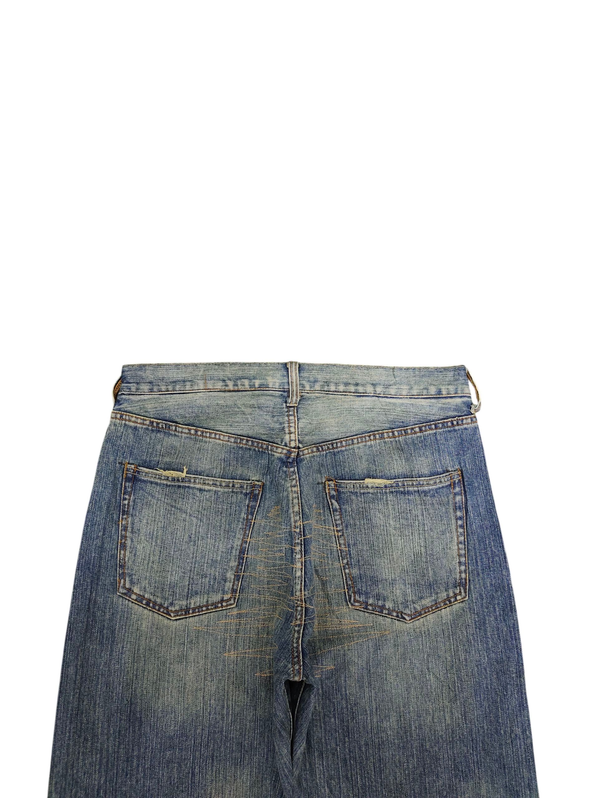 Comme des Garcons × Undercover Exhibitionist Japan Boro Sashiko Patchwork Distressed Jeans Size US 32 / EU 48 - 9 Thumbnail
