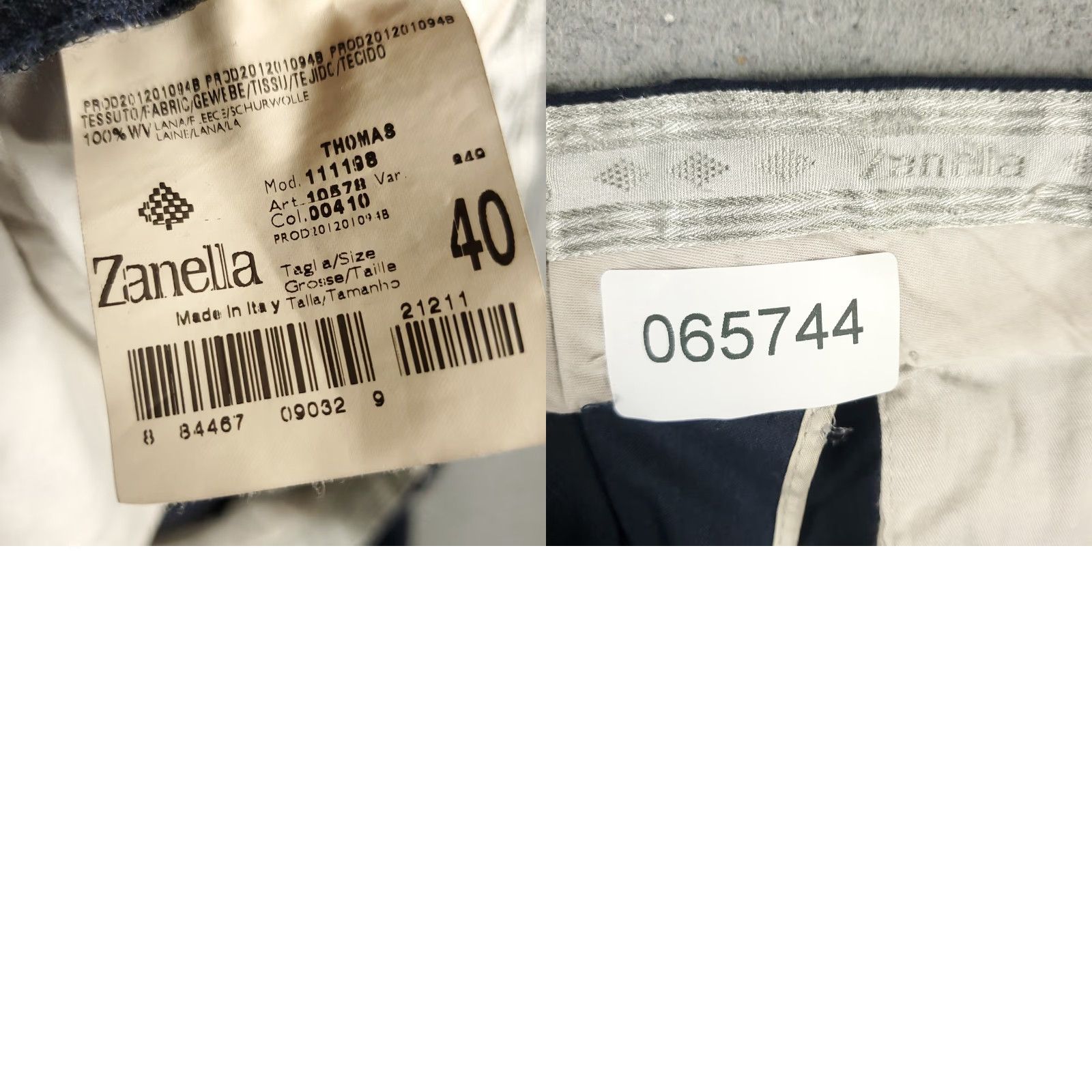 Zanella Zanella Pants Mens 40x32 Blue Pleated Cuffed Dress Slacks Trousers Chino Wool Regular Front Type Pleated Size US 40 / EU 56 - 9 Thumbnail