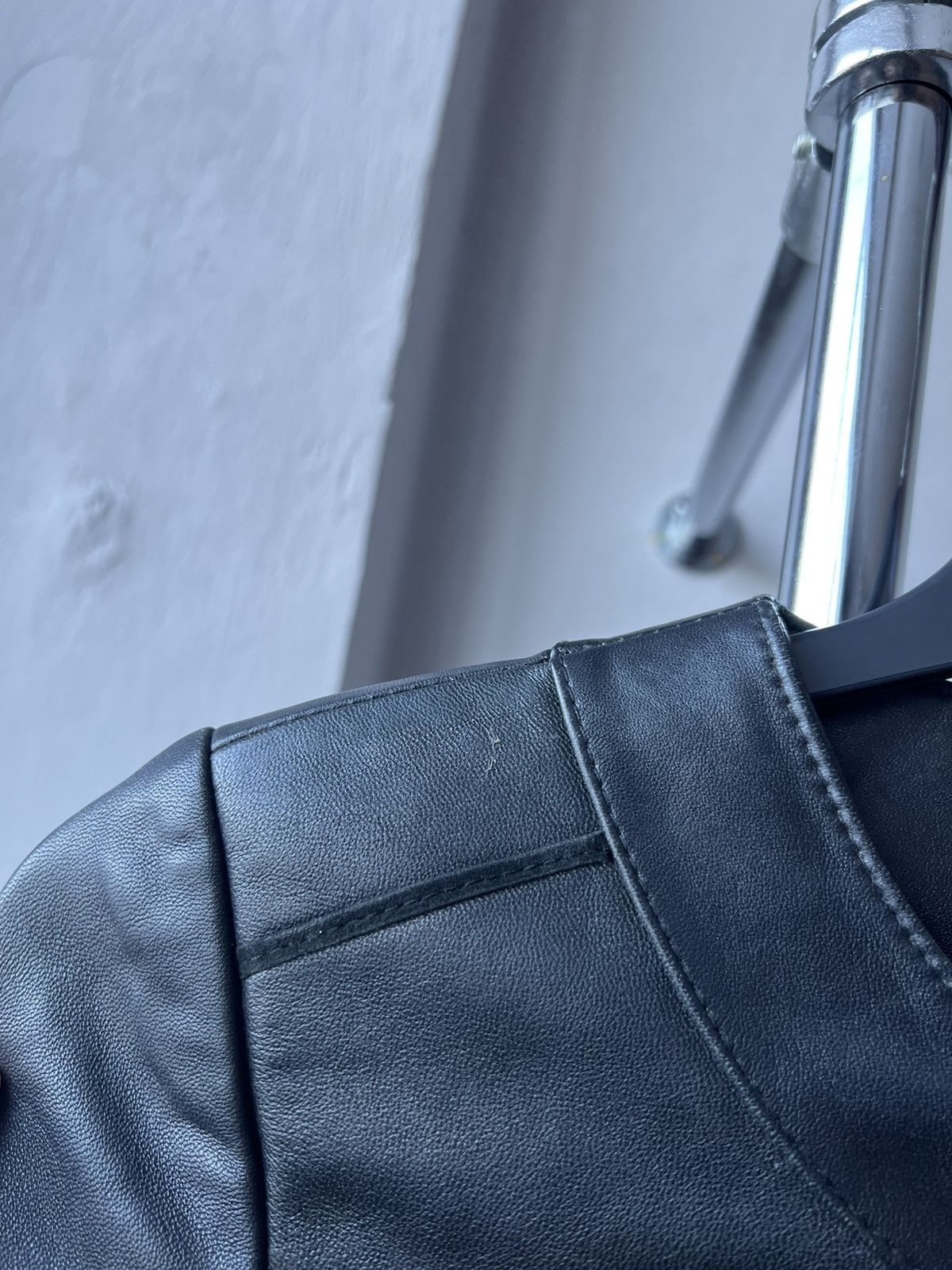 Lanvin AW 1990 RARE LANVIN ARCHIVAL BIKER LEATHER BLACK JACKET SZ S Size S / US 4 / IT 40 - 8 Thumbnail