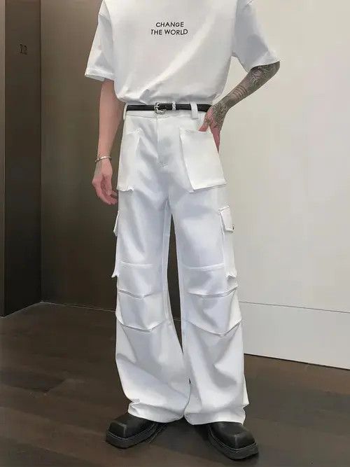 Jean Ishiyama x Arai White Cargo High Waist Pants Size US 33 - 7 Thumbnail