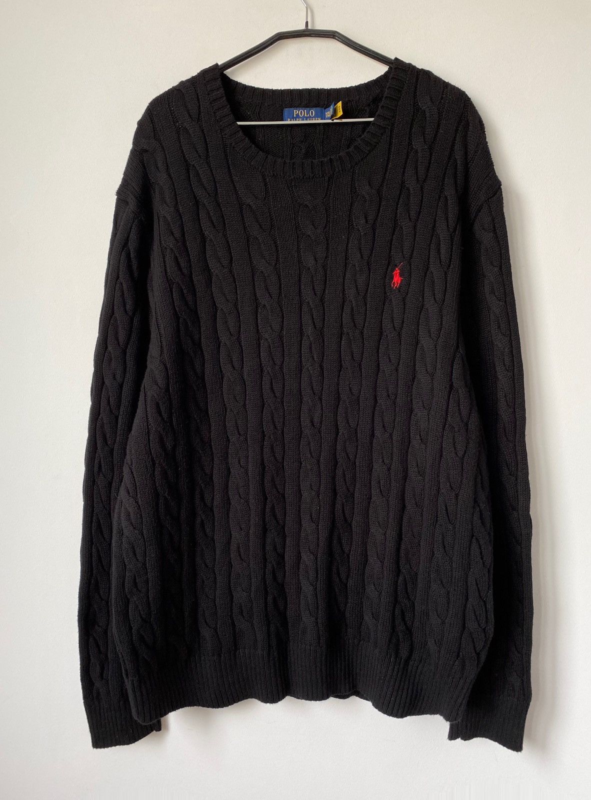 Polo Ralph Lauren Polo Ralph Lauren Cotton Black Cable-Knit Jumper Size: XXL Size US XXL / EU 58 / 5 - 2 Thumbnail