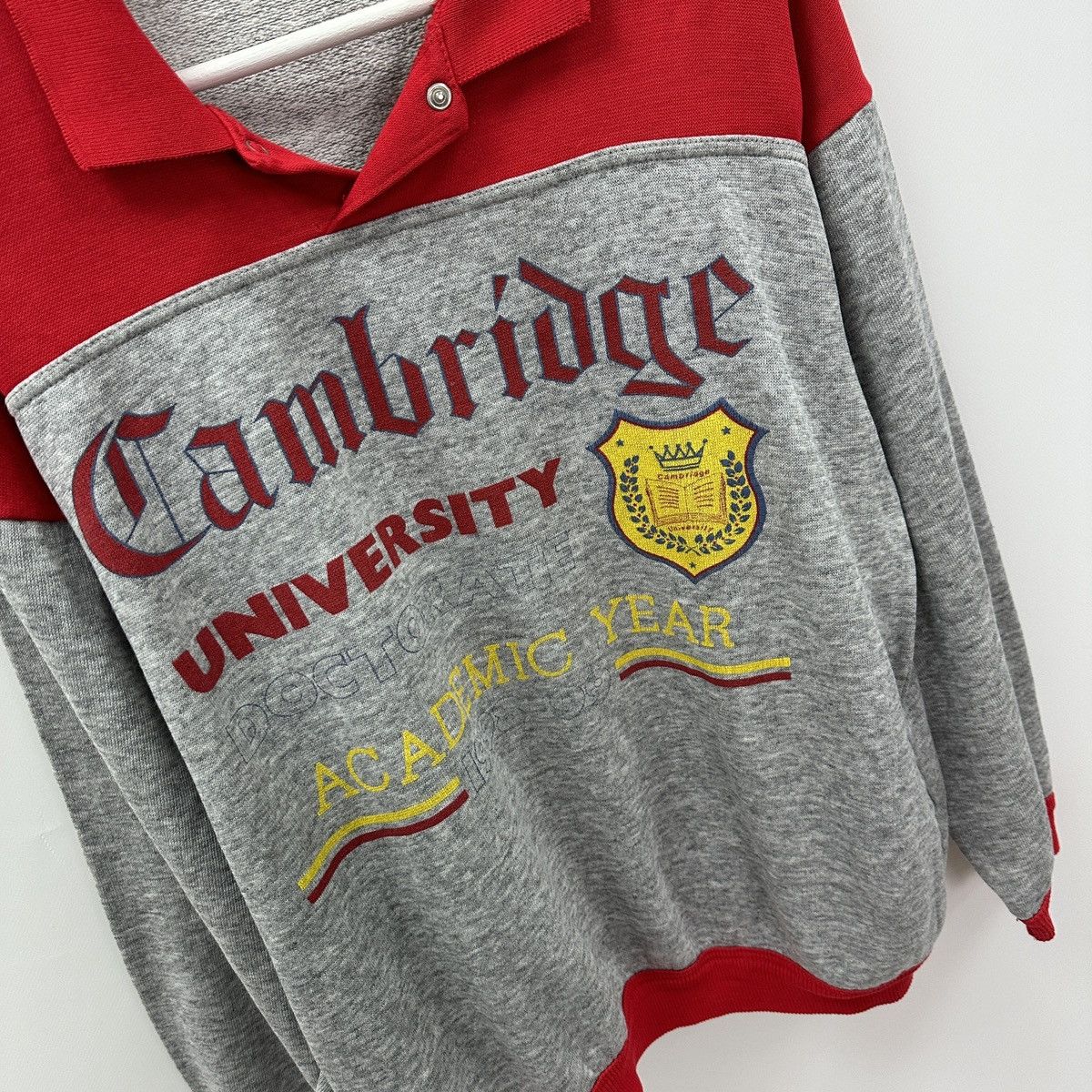 Vintage Vintage 80s Cambridge University Academic year sweatshirt og Size US L / EU 52-54 / 3 - 4 Thumbnail
