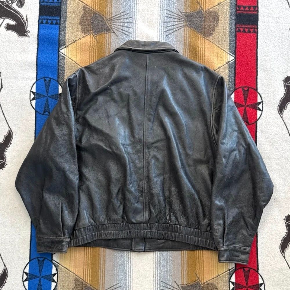 Eddie Bauer VINTAGE Eddie Bauer Heavy Leather Flight Bomber Jacket L Brown Regular Men Zip Size US L / EU 52-54 / 3 - 2 Thumbnail