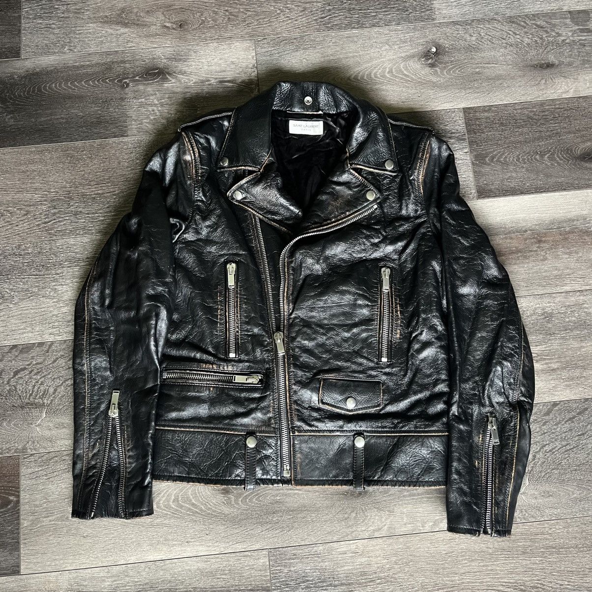 Saint Laurent Paris AW13 HERITAGE CALF L17 Size 48 Runway SUPER